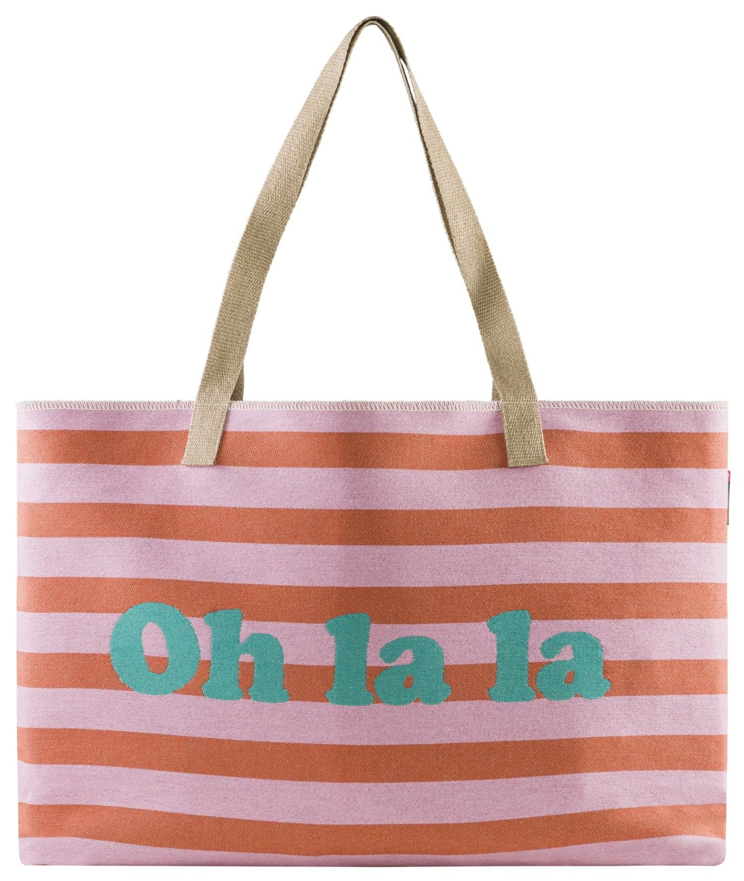 DAVID FUSSENEGGER XL-Strandtasche Goliath 'Oh la la' 65 x 40 cm Dunkelorange