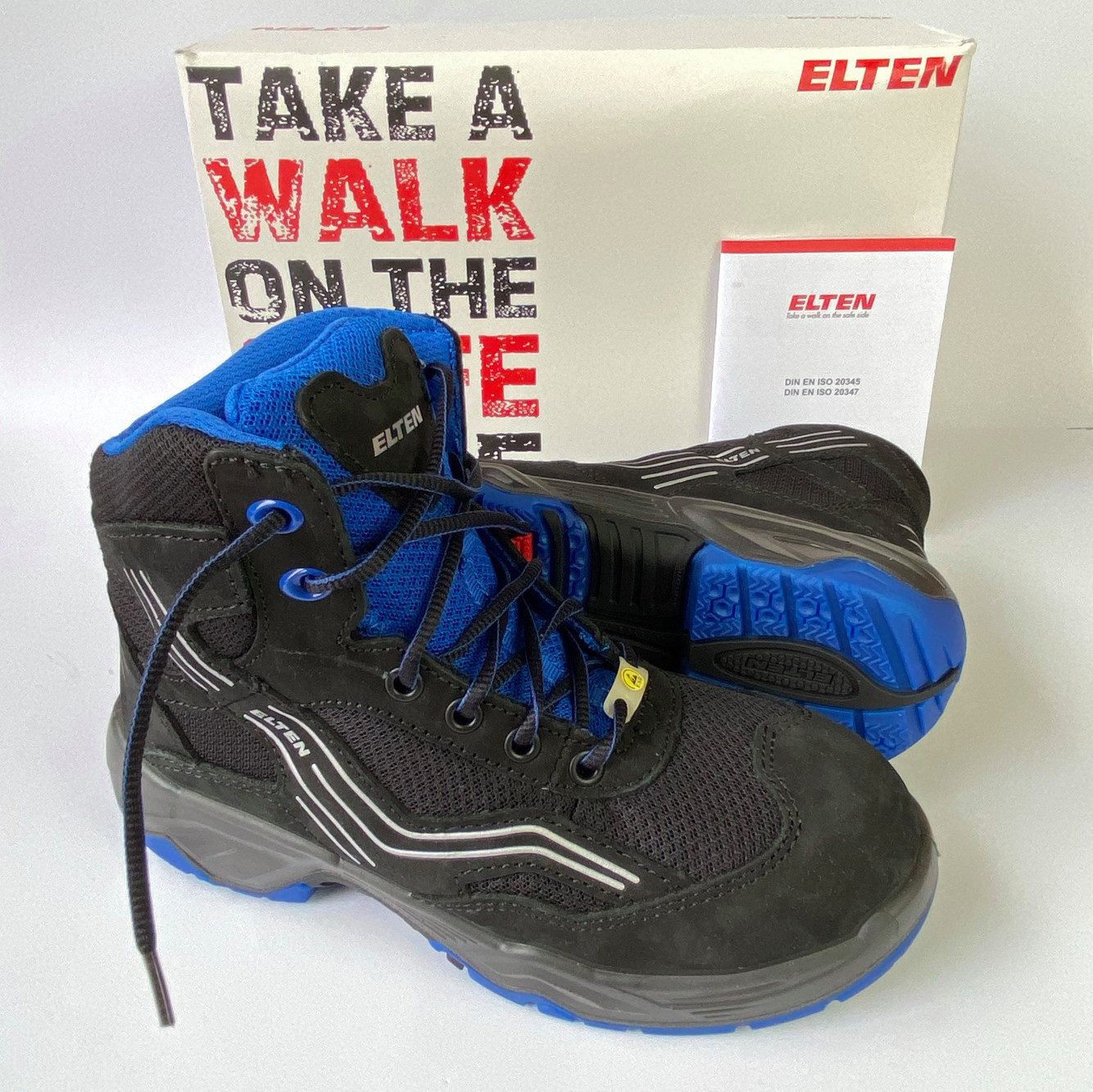 ELTEN Защитная обувь Damen Stiefel Ambition blue Mid ESD S1 Arbeitsshuhe Защитные сапоги 76733