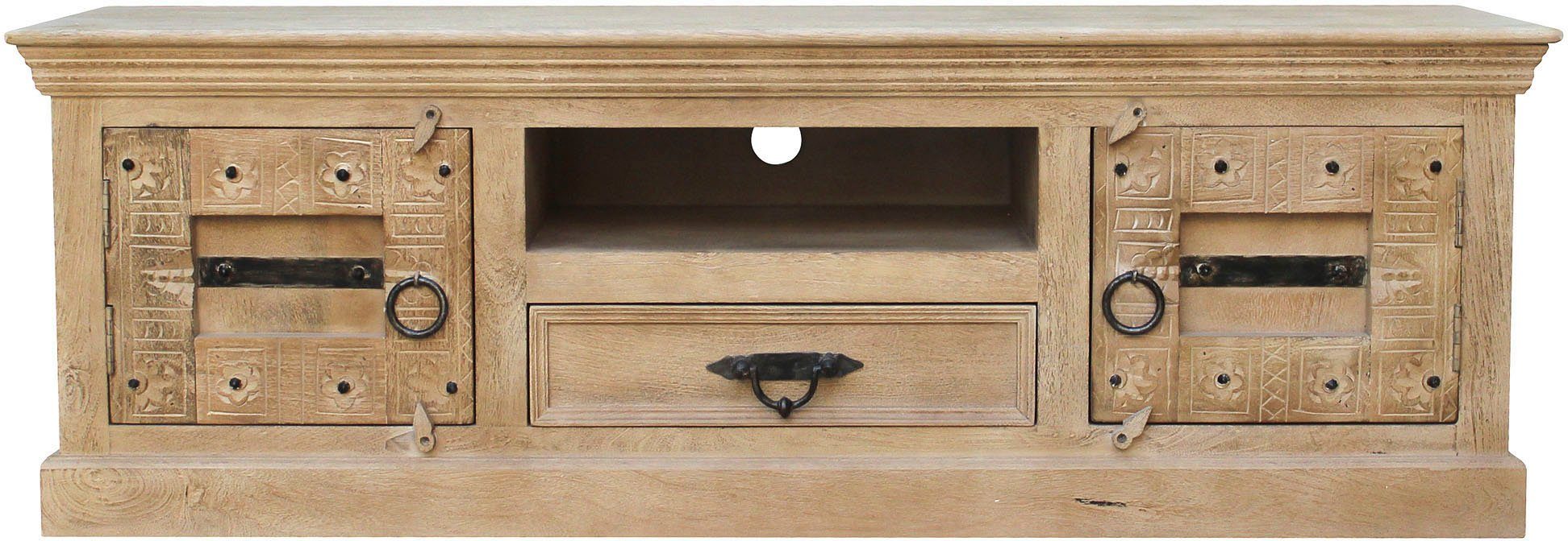 SIT Lowboard Daipur, mit aufwändigen Schnitzereien versehen