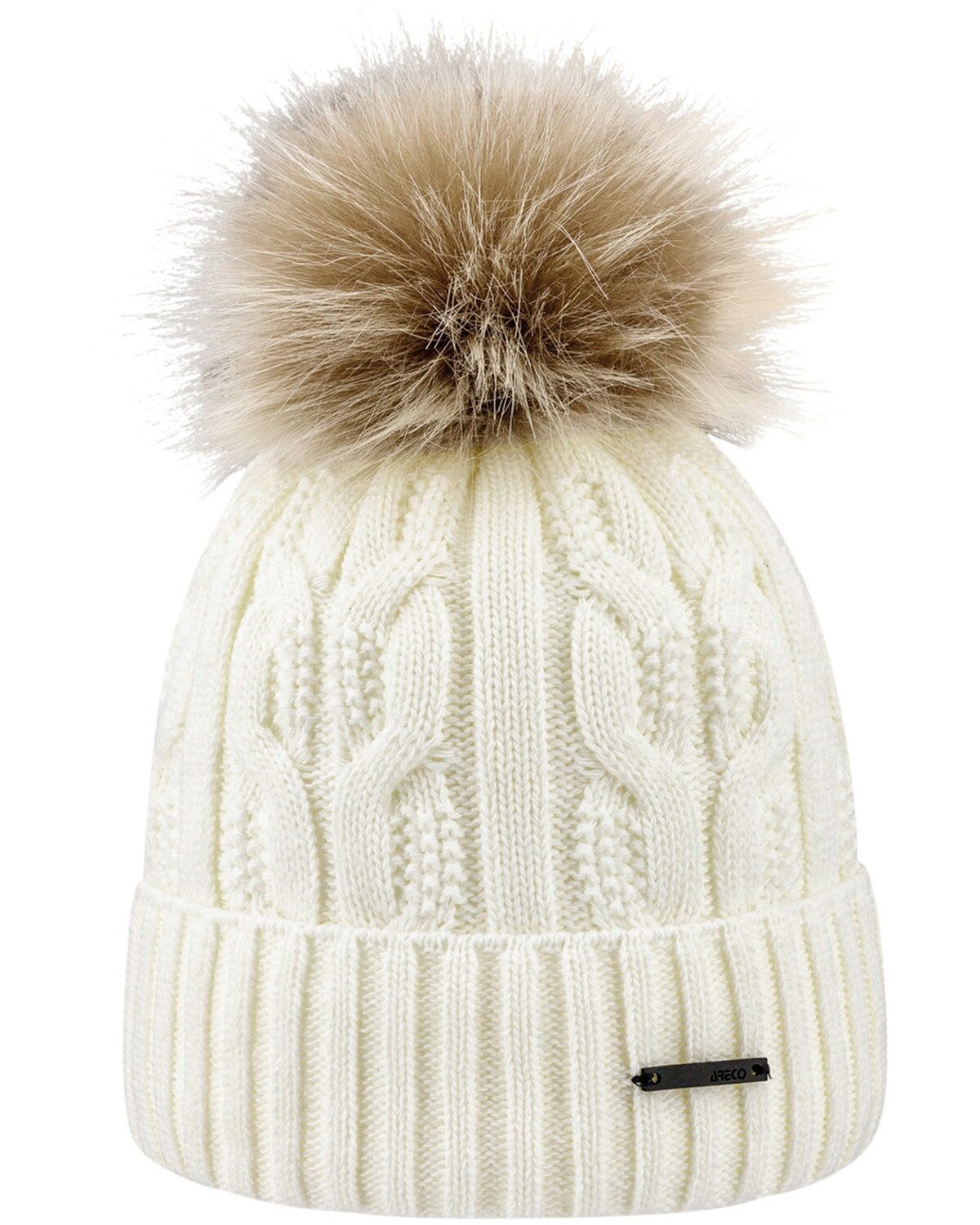 Areco Strickmütze Damen Bommelmütze günstig online kaufen
