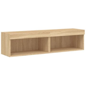 vidaXL TV-Schrank TV-Schränke mit LED-Leuchten 2 Stk Sonoma-Eiche 60x30x30 cm