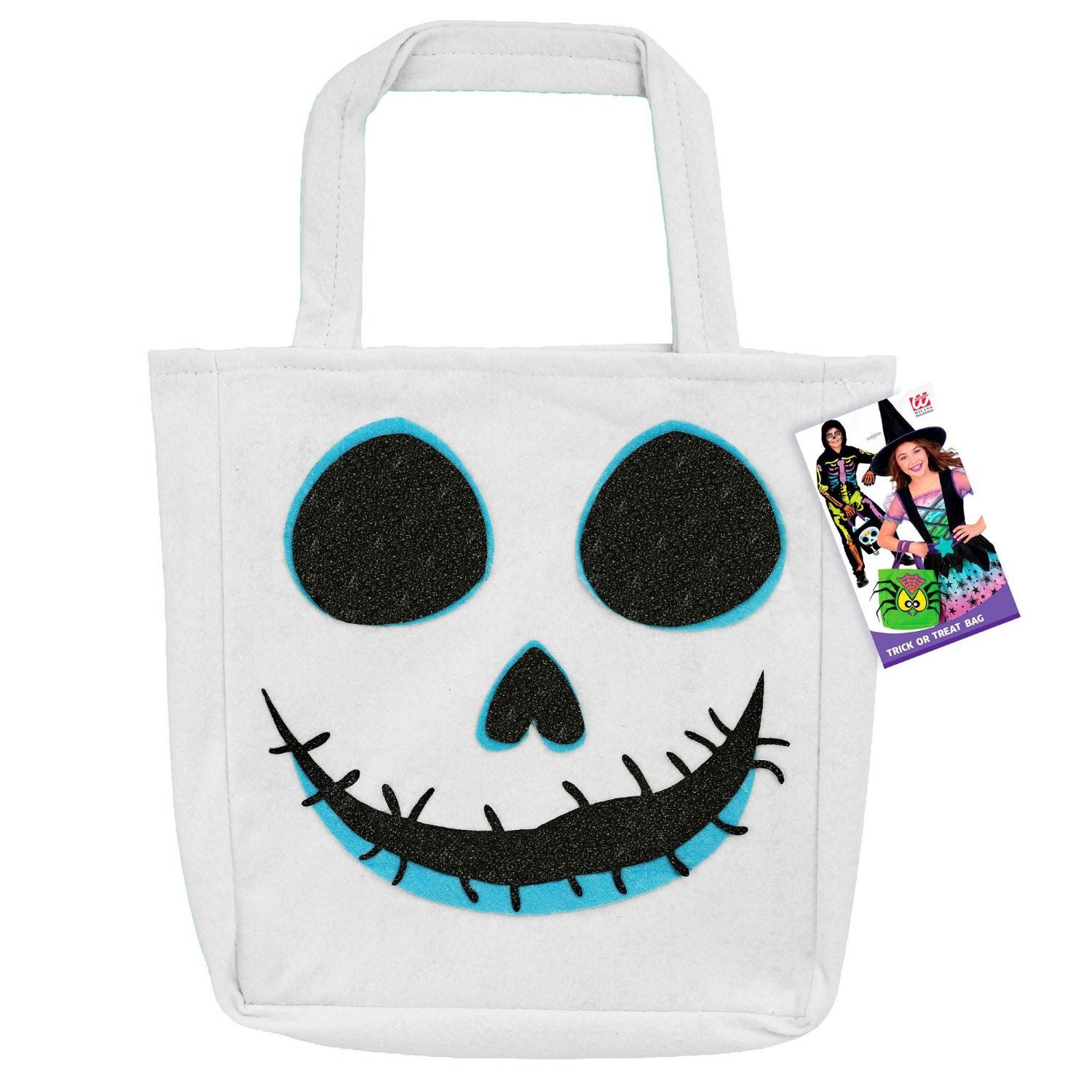 Widmann S.r.l. Kostüm Halloween Betteltasche 'Geist', Weiß - Süßes oder