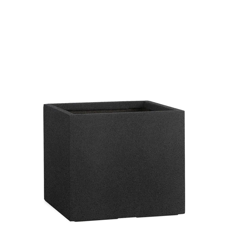 Pflanzwerk® Pflanzkübel CUBE Premium Fiberglas Blumenkübel Frostbeständig mit Lotus-Effekt, Lotus-Effekt - Handgefertigt - Eckig - Frostbeständig