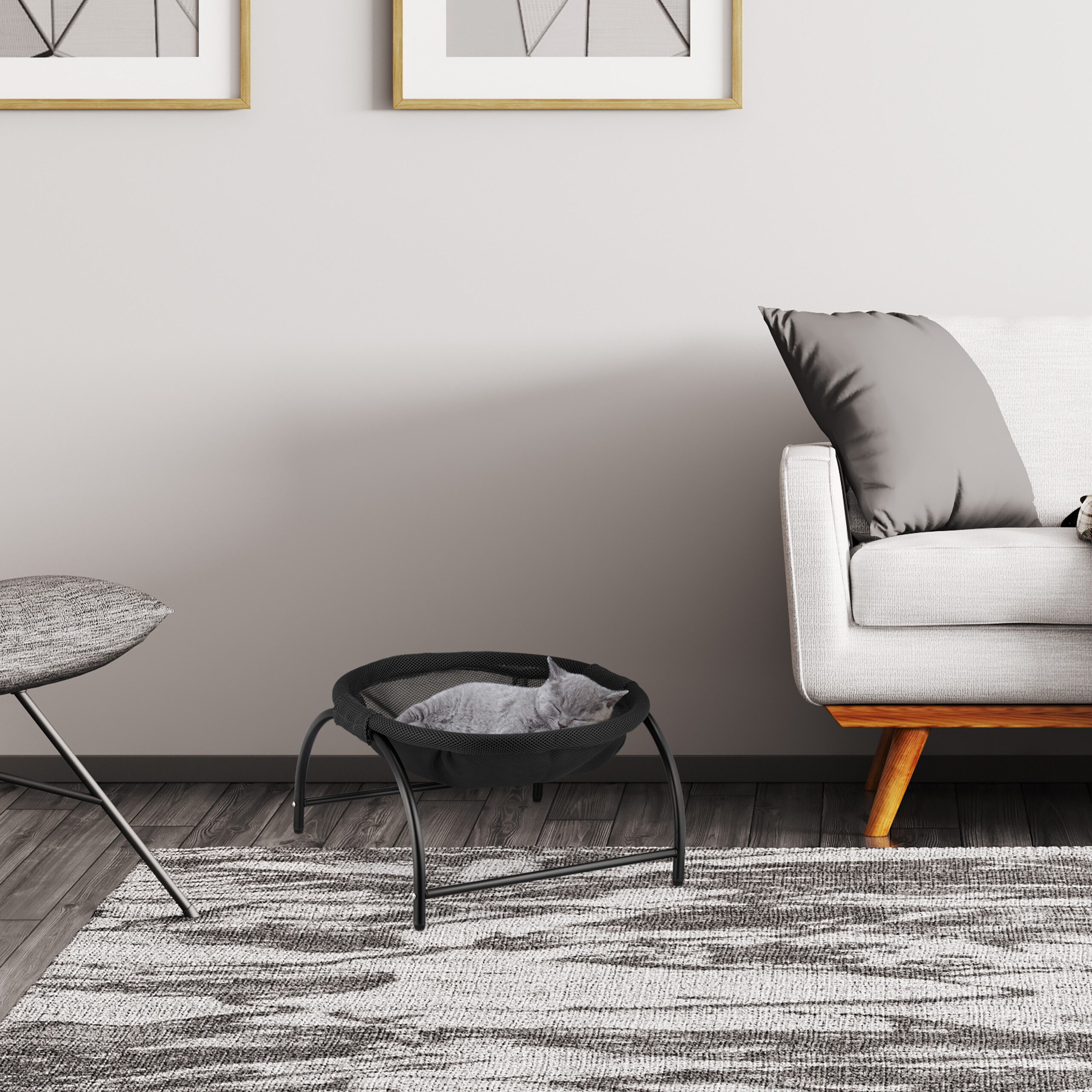 relaxdays Katzen-Hängematte Stehende Katzenhängematte, Polyester günstig online kaufen