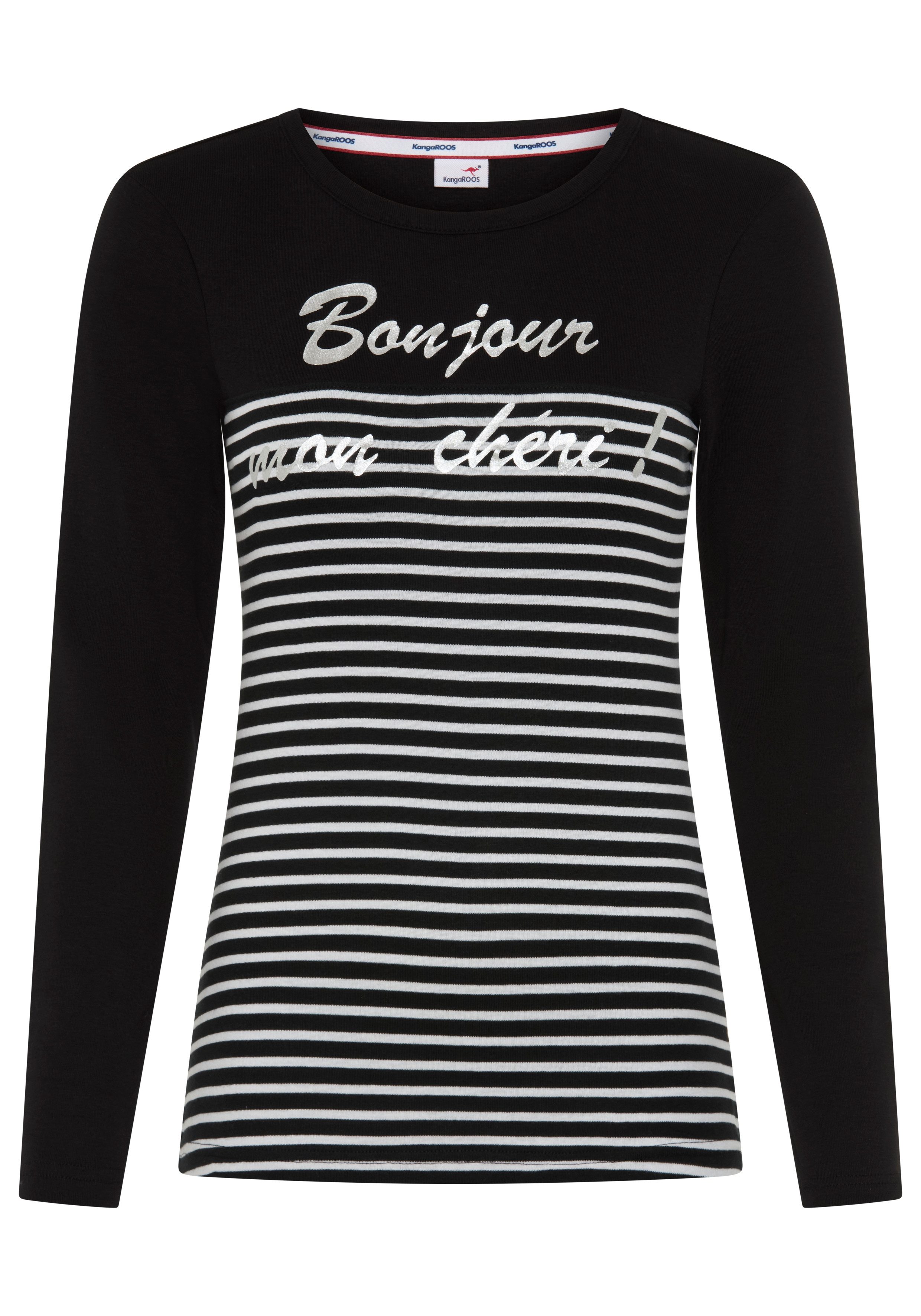 KangaROOS Langarmshirt mit Rundhalsausschnitt, hüftlange Form, schmale Passform, aus Jersey – Bild 5 von 5