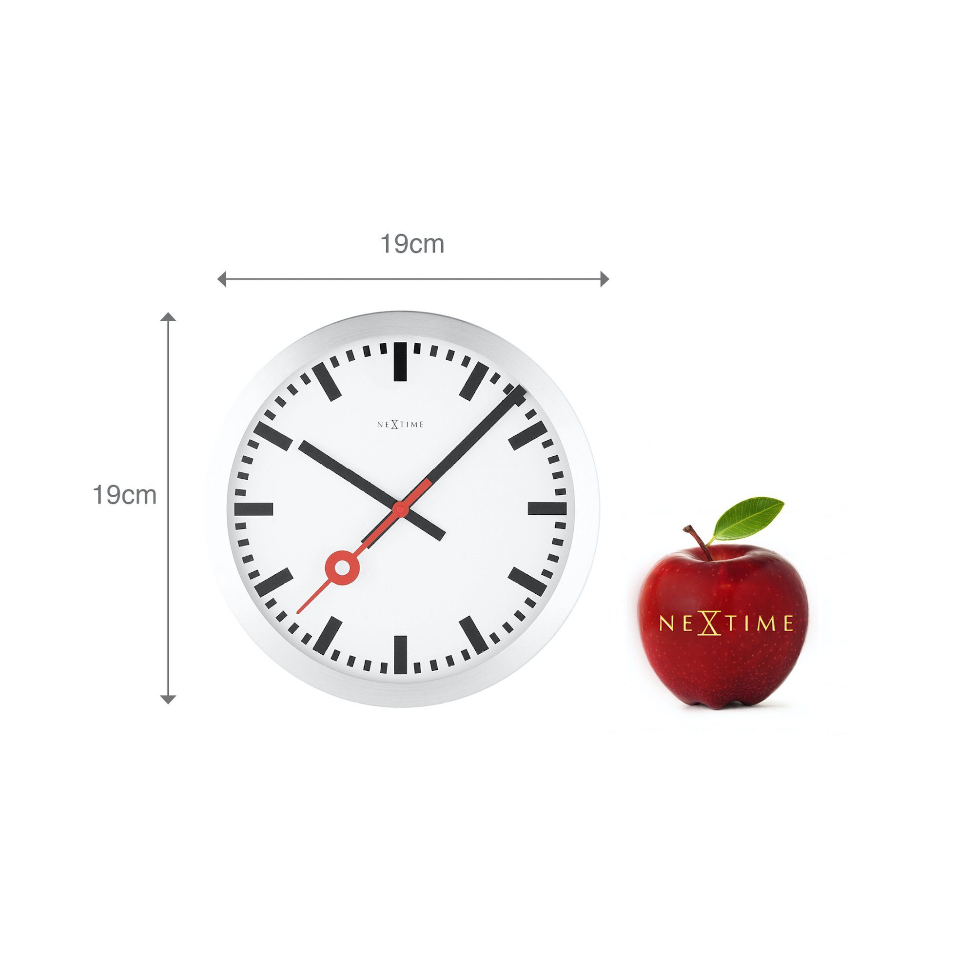 NEXTIME Wanduhr 3998 (im ikonischen Bahnhofsuhr Design) – Bild 4 von 5
