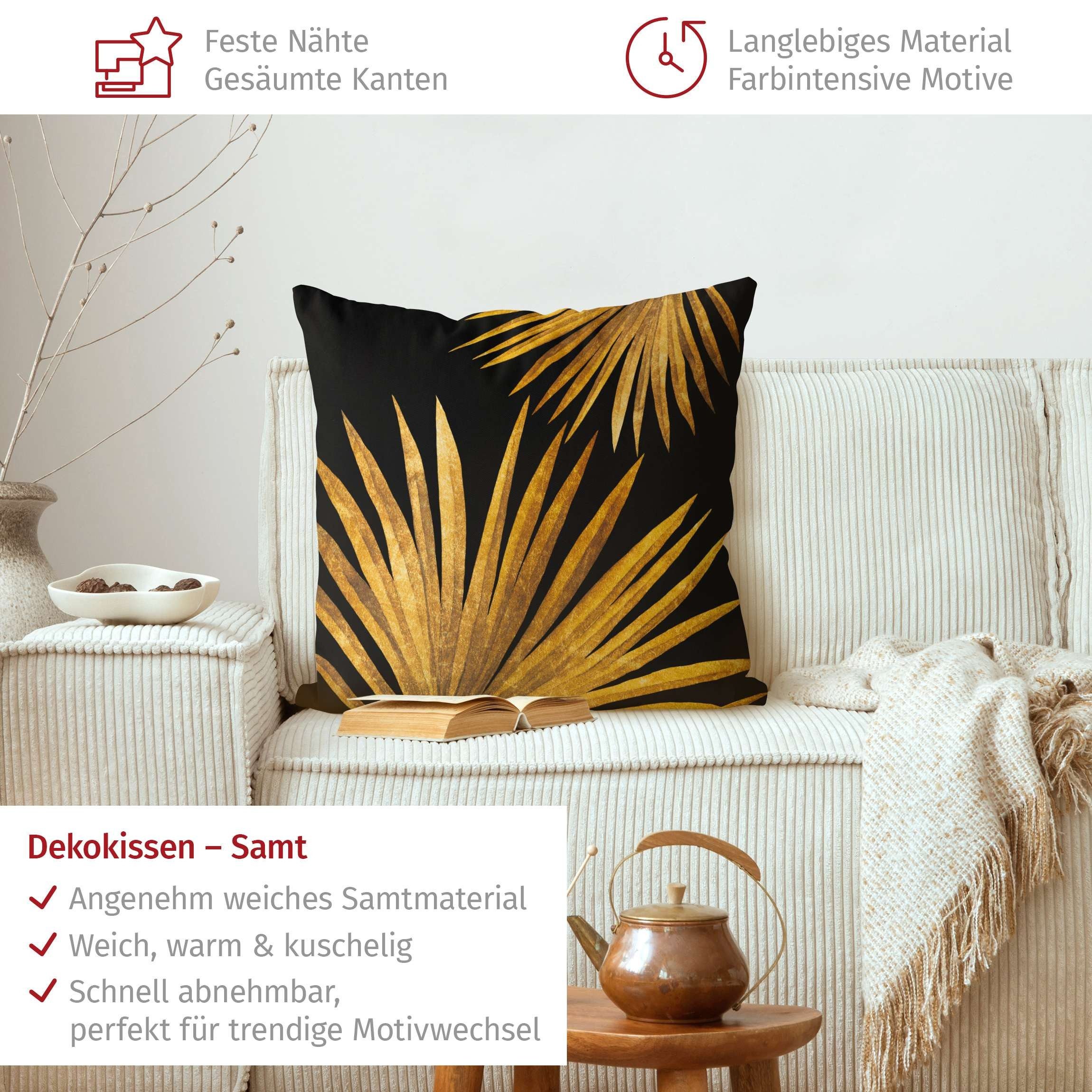 Bilderdepot24 Dekokissen drinnen Kissenhülle/ Sofakissen/ Zierkissen Kissenhülle gold mit Motiv, Bezug mit / ohne Füllung Zierkissen Outdoor Sofa Bett