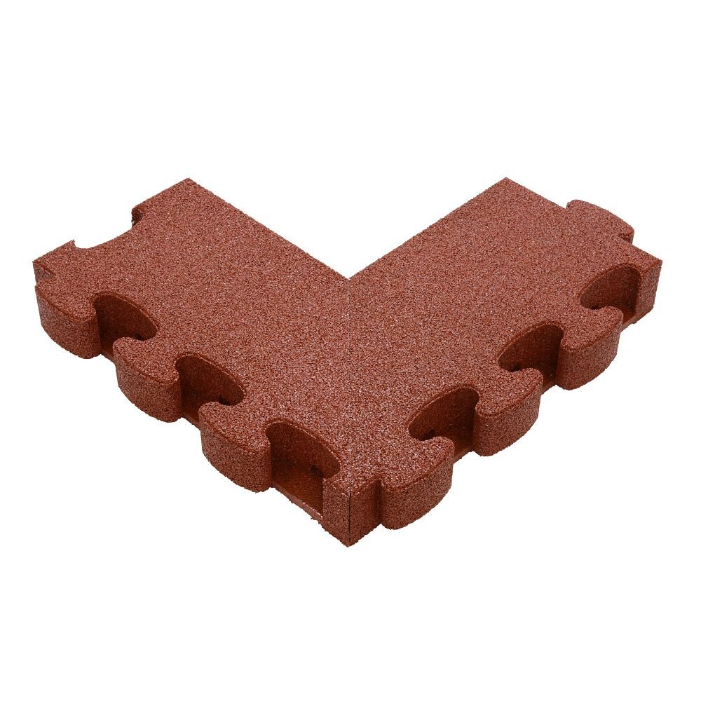 Gum-Tech Bodenschutzmatte Negatives Eckstück Gerade für Fallschutzplatten, Geeignet für Gum-Tech Fallschutzplatte „Puzzle mat 3D“