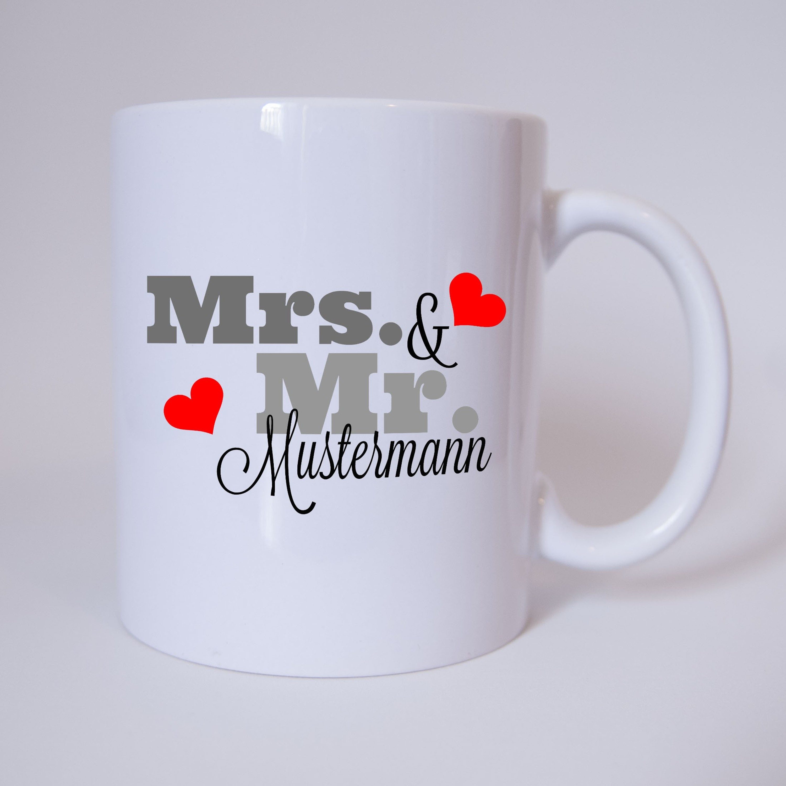 TASSENKING Tasse, Mr. & Mrs. mit individuellen Namen - Tasse