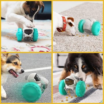 XDeer Tier-Intelligenzspielzeug Haustiere Leckerlispielzeug, Interaktives Hundespielzeug, Automatischer Langlebiger Puzzle Spielzeug, Intelligenz Slow-Feeder das IQ und die Verdauung von Haustieren zu verbessern,Hundespielzeug in Roboterform, Packung Entworfen mit dem Erscheinungsbild des intelligenten Roboters, eines multifunktionalen Puzzlespielzeugs, das das Spielzeugauto, einen Becher und das Leckerlispielzeug integriert
