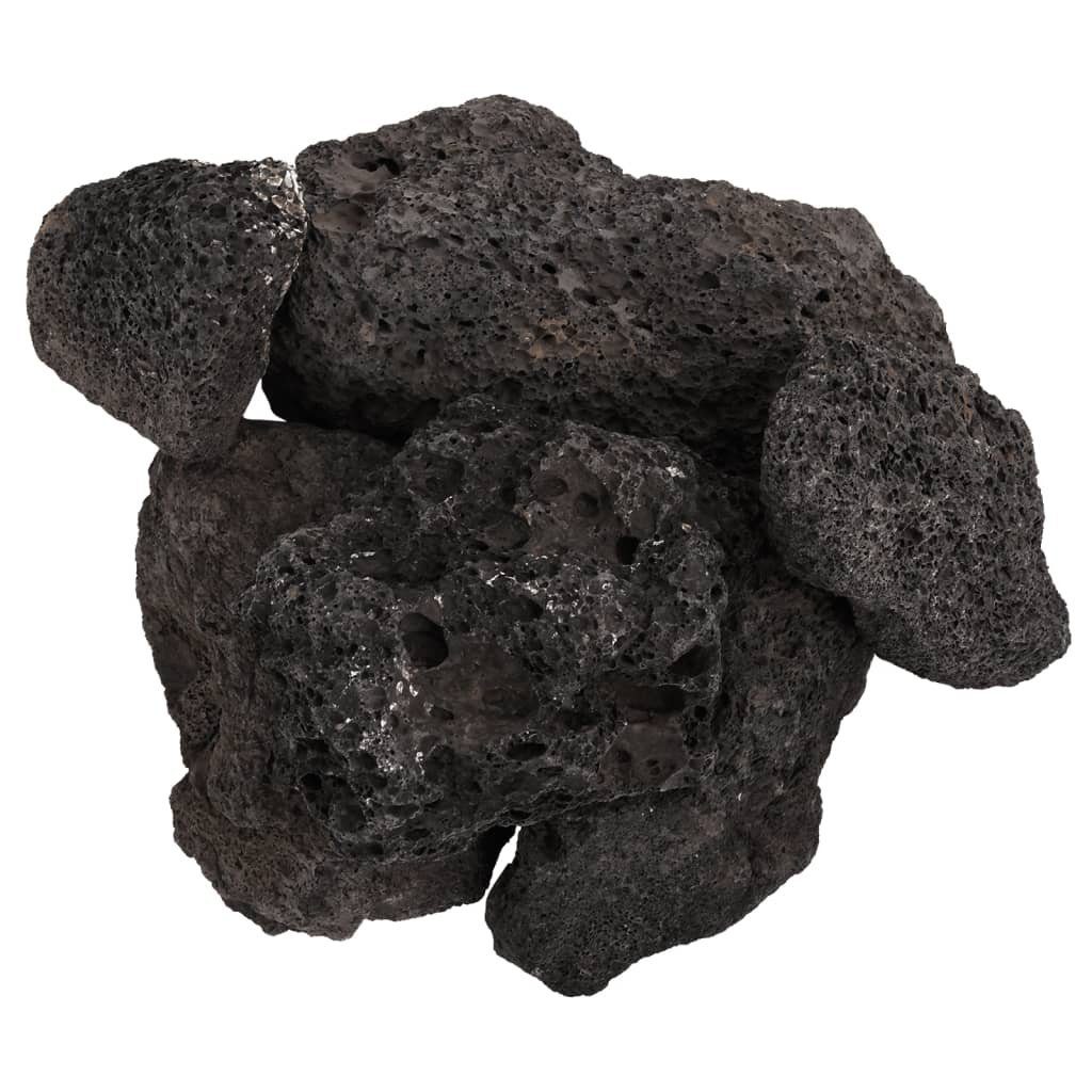 vidaXL Aquariendeko Lavagranulat 10 kg Schwarz 10-30 cm