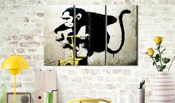 Artgeist Wandbild Monkey TNT Detonator by Banksy
