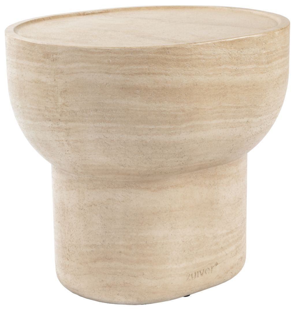 Zuiver Beistelltisch Beistelltisch NOBLE oval in Kalksteinoptik von Zuiver