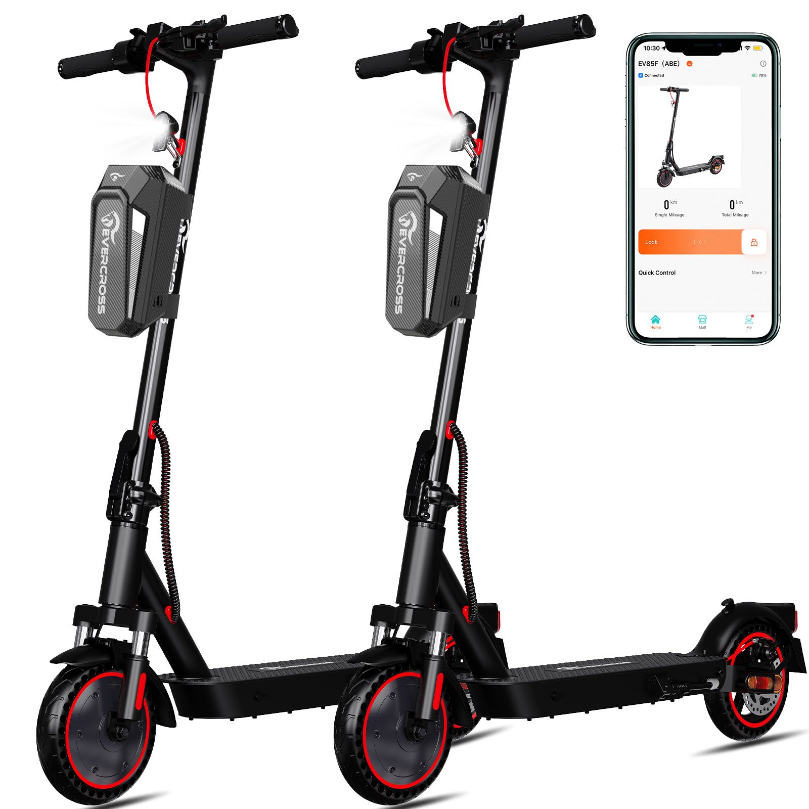 E-Scooter EV85F mit Straßenzulassung (ABE), 8,5'' klappbarer Elektroroller