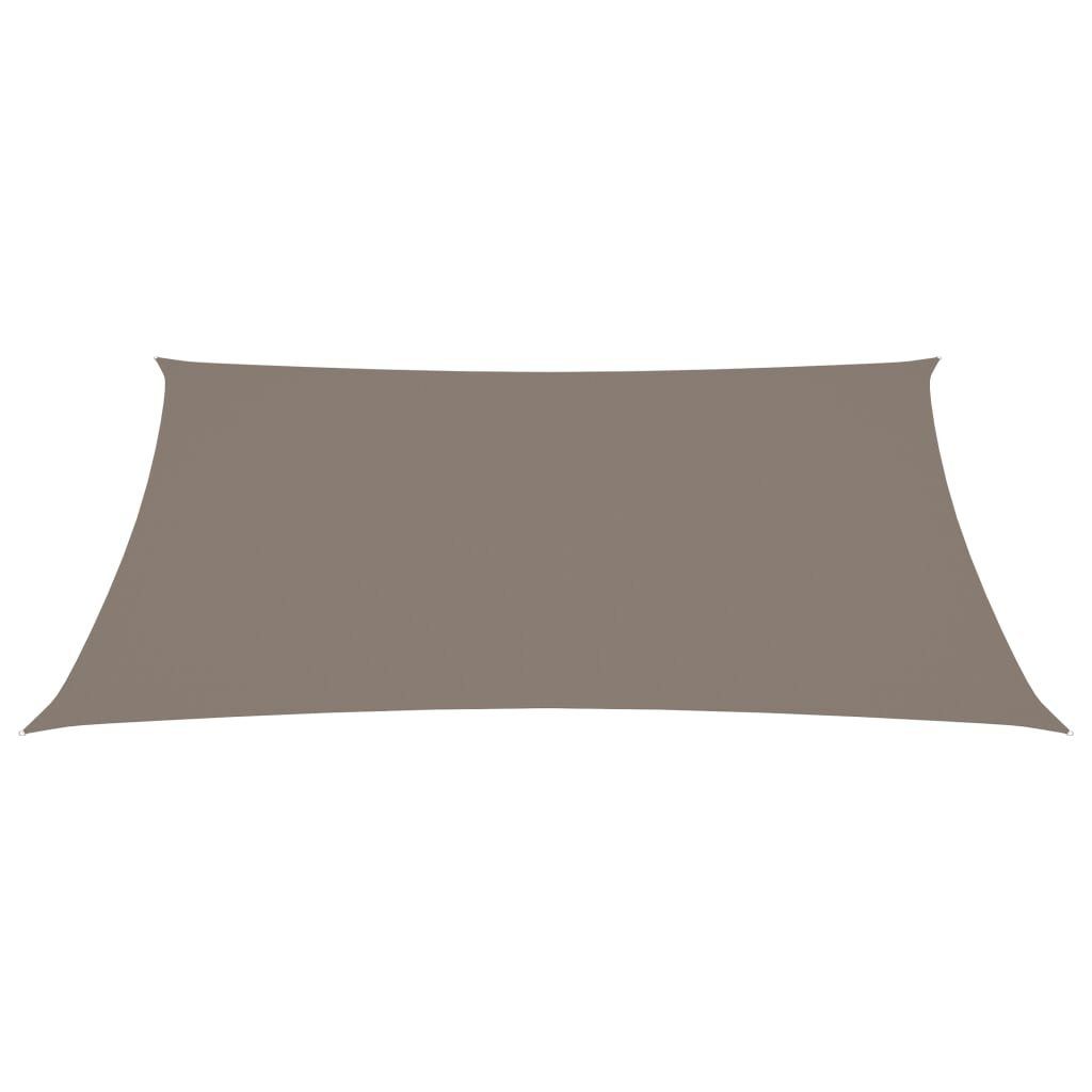 vidaXL Sonnensegel 6 x 8 m Sonnensegel Oxford-Gewebe Rechteckig 6x8 m Taupe Beschattung