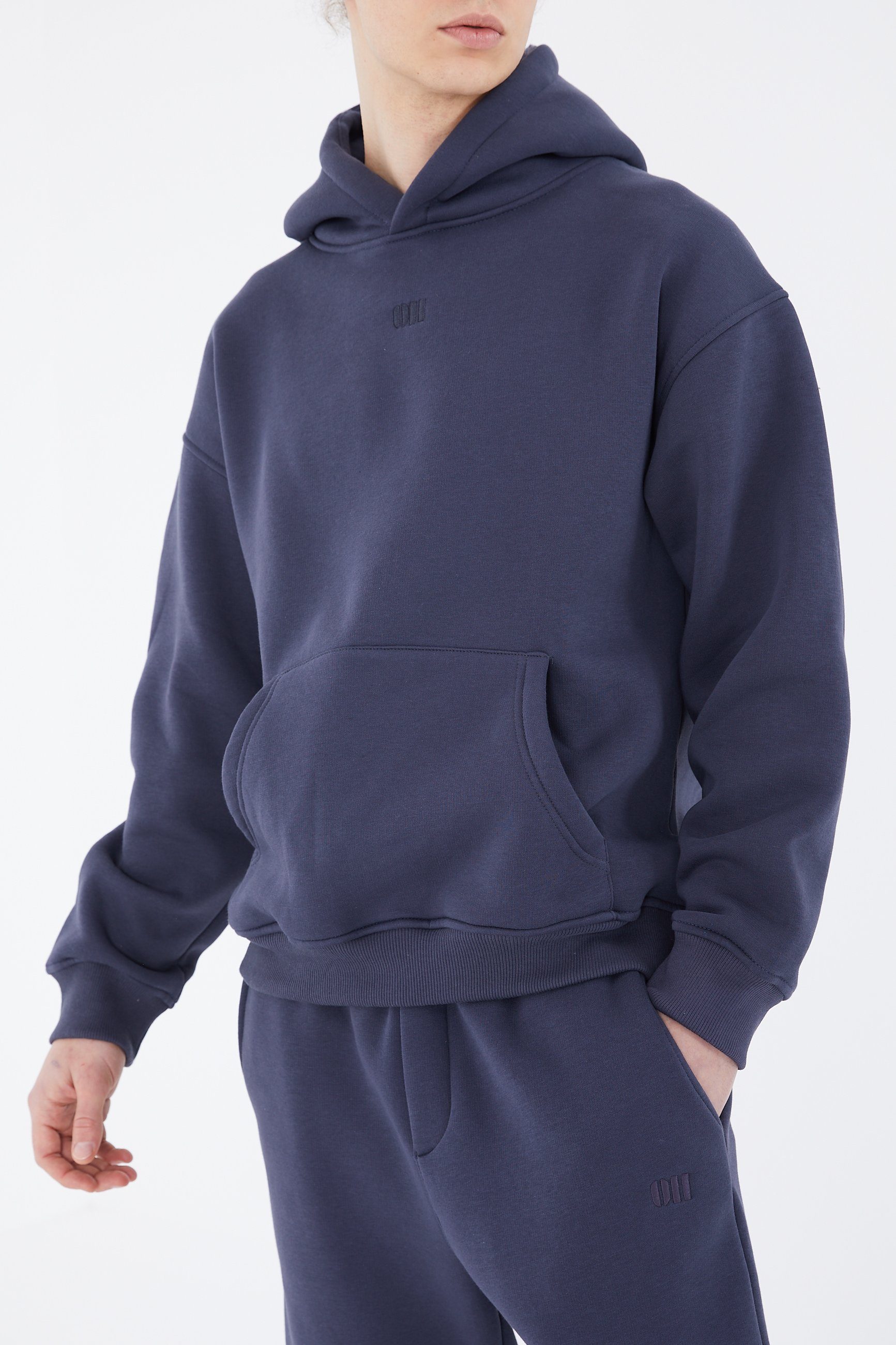 OSSY HOMER Hoodie Oversize Hoodie einfarbig Basic Baumwolle Kapuzenpullover 320gsm