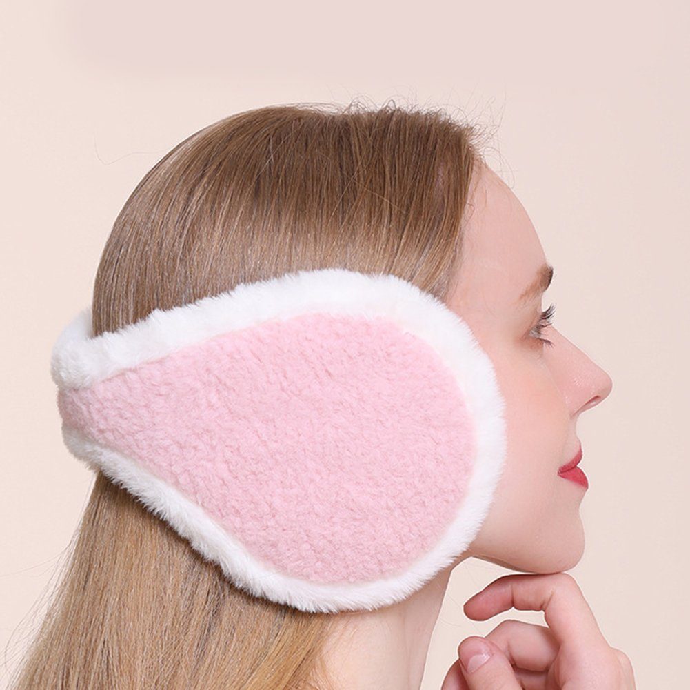 ManKle Ohrenwärmer Ohrwärmer für den Winter,Plüsch-Ohrenschützer für kaltes Wetter Rosa | Ohrenmützen