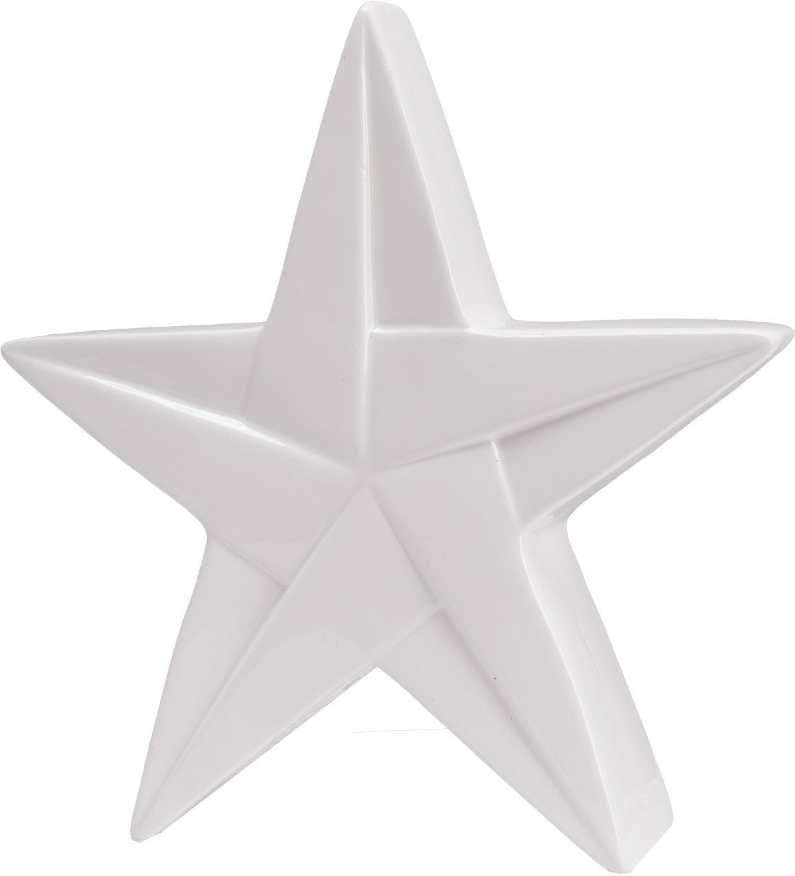 Trend Line Weihnachtsfigur TrendLine Dekofigur Keramik Stern 24 x 24 cm wei günstig online kaufen