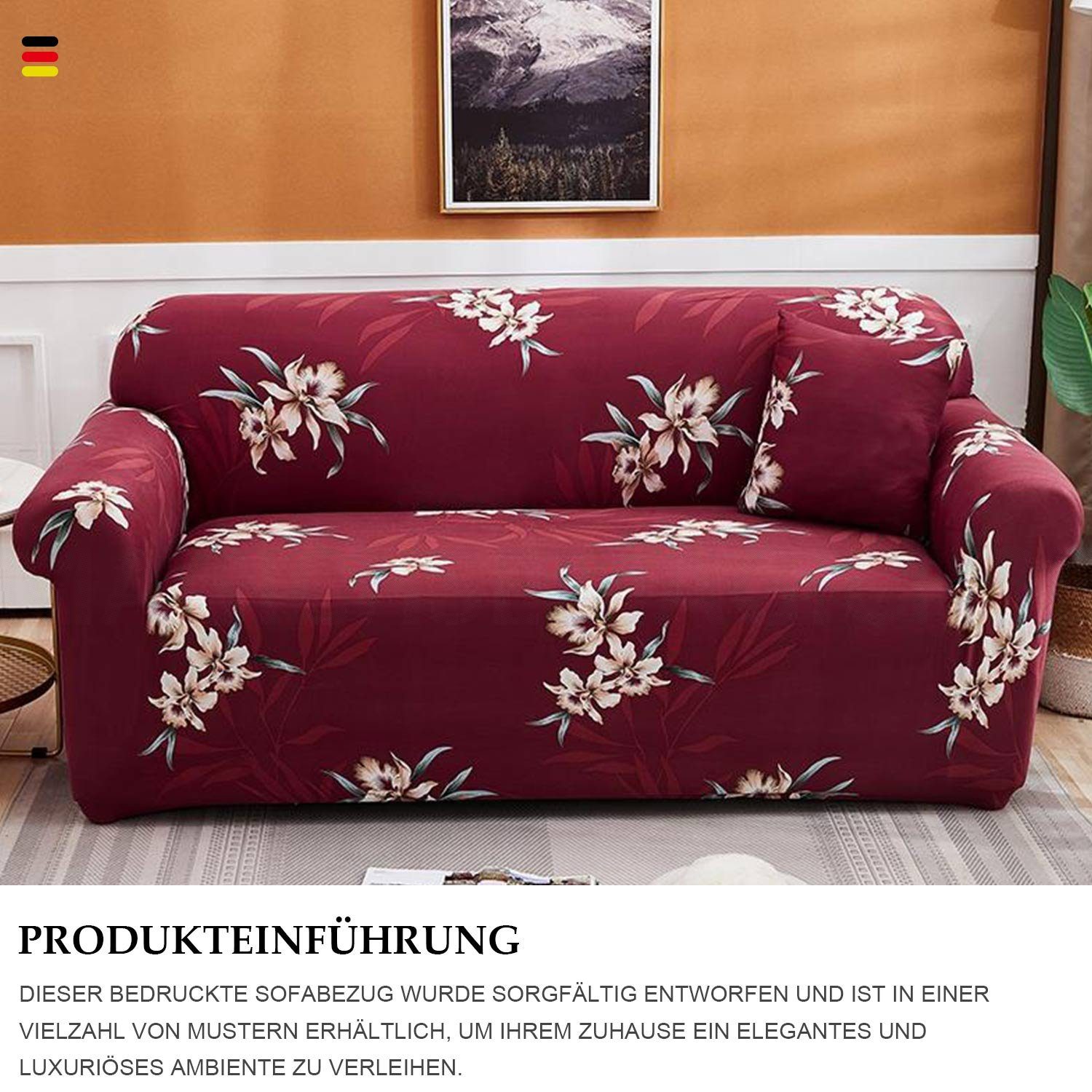 Sofabezug Stretch Sofahusse All-Inclusive Wendbar Boho MAGICSHE Sofa-Schonbezug