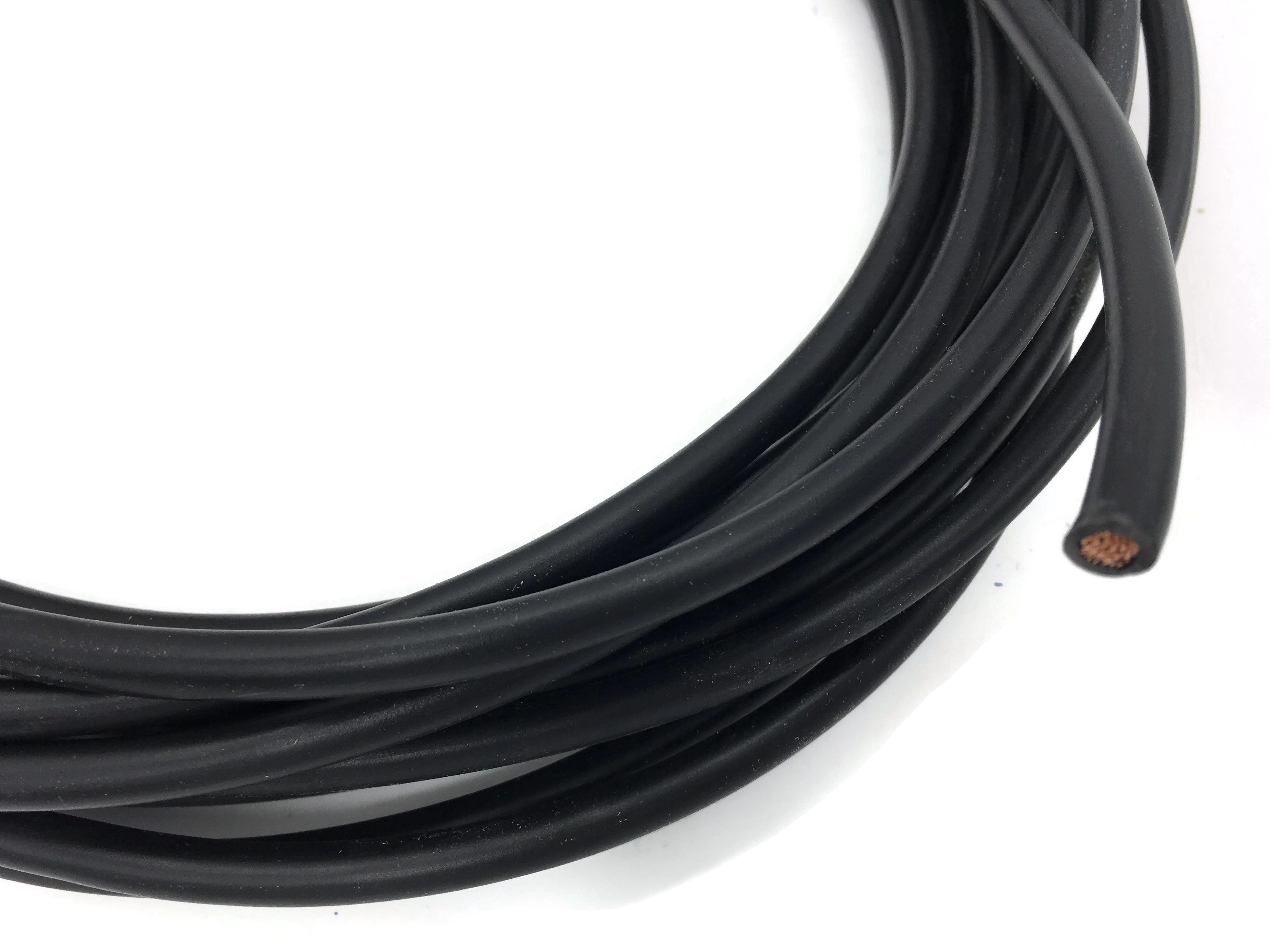 eXODA 10 mm² 10m Kupferkabel Schwarz H07V-K10 am Stück Batteriekabel, (100 cm), H07VK
