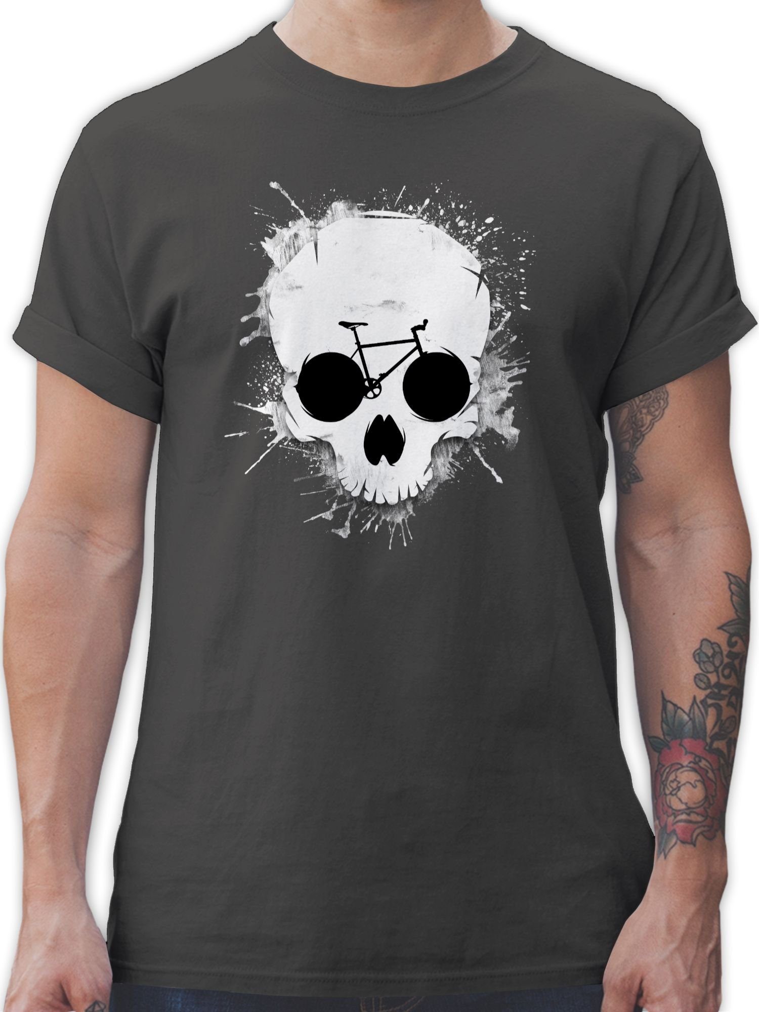 Shirtracer T-Shirt Ride or die - Totenkopf Fahrrad Fahrrad Bekleidung Radsport