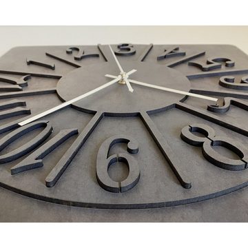 WohndesignPlus Wanduhr 3D-Uhr Motiv "Kuchen" 40cm x 40cm (geräuscharm)