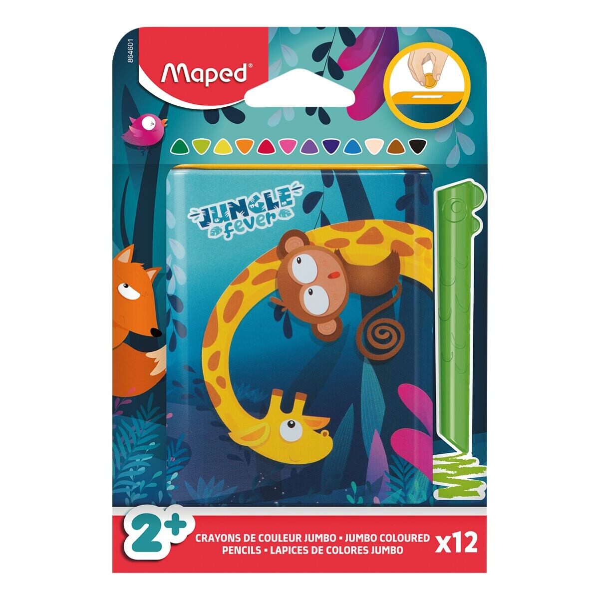 MAPED Buntstift COLOR'PEPS INFINITY, (12-tlg), 12 Farben, mit Metallbox