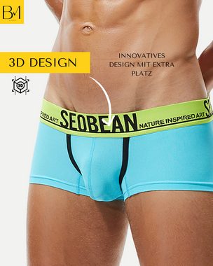 BEEMEN Boxershorts Herren Low Rise Trunks Eisseide Nylon Boxerbriefs Sexy Unterhose