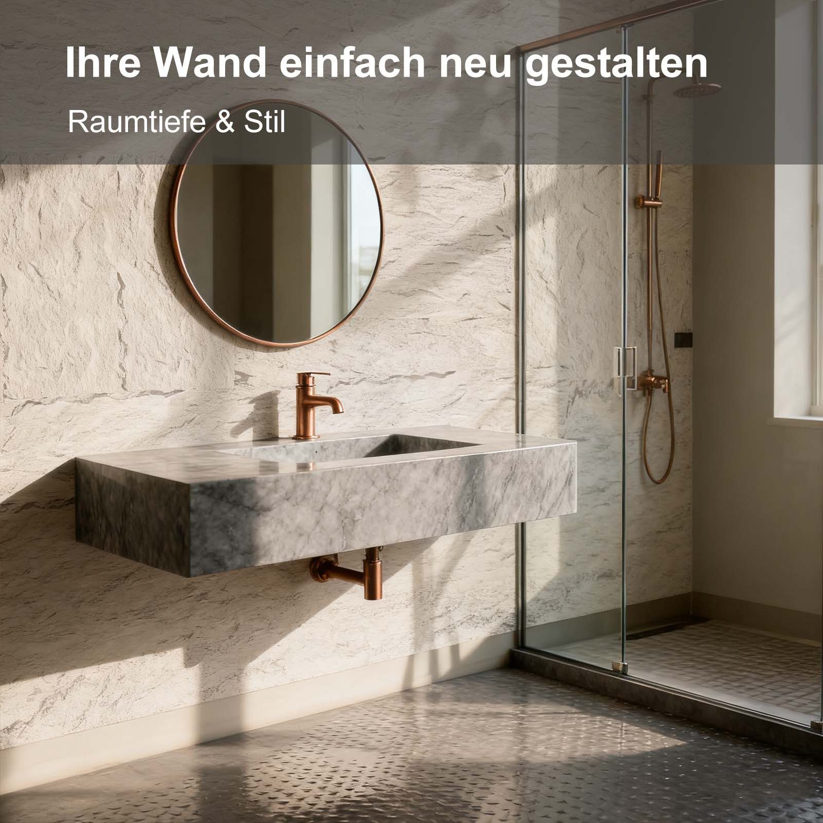 mepiq Wandpaneel Selbstklebende Wandpaneele in Steinoptik PU Wandverkleidung, (3-tlg., (120x60x3 cm) für Küche & Schlafzimmer – 1 Stück)