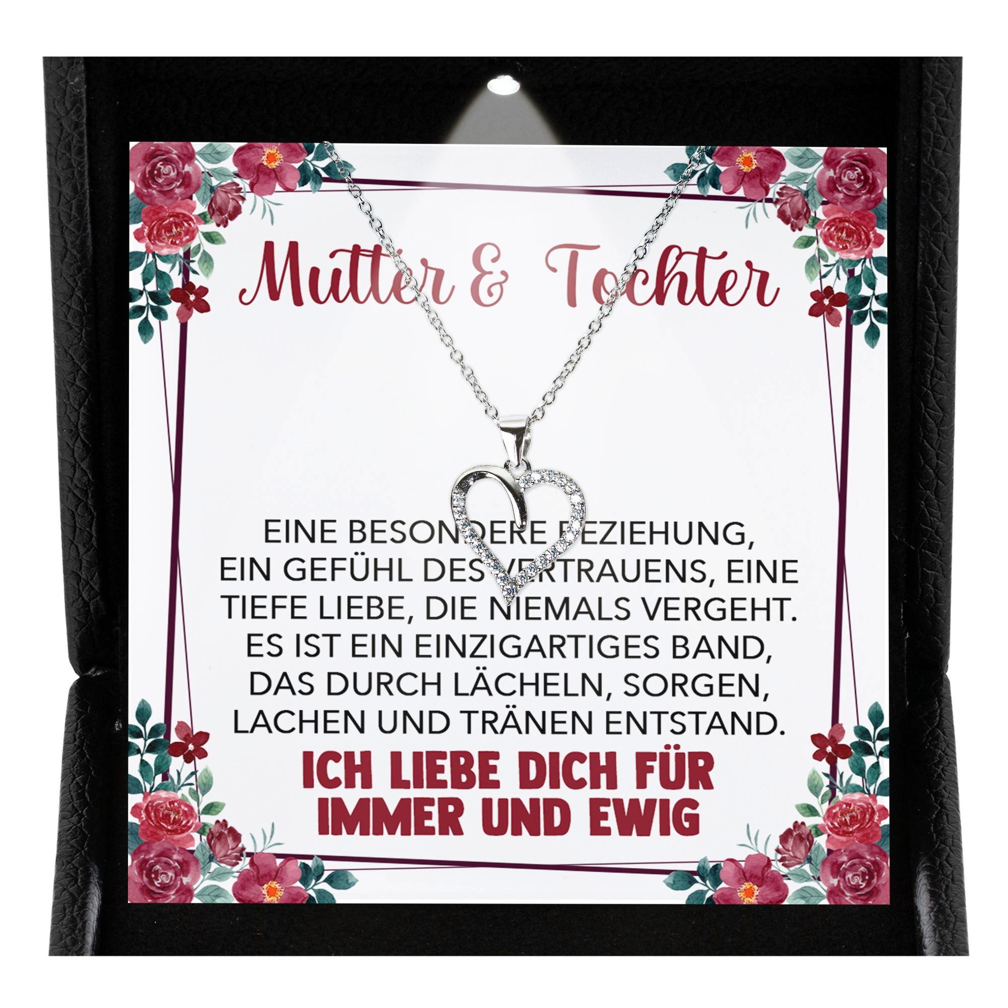 Schmuckset Liebe Mama Geschenk von Tochter Frauen Halskette Muttertag Damen Schmu