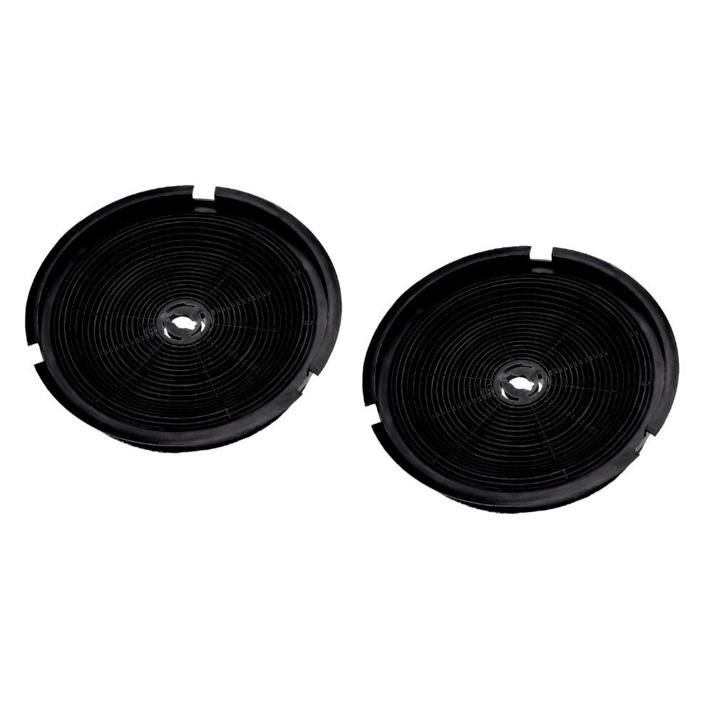 Trade-Shop Aktivkohlefilter 2x passend für Refsta K25 Planhaube 1504 Dunstabzugshaube, Zubehör für Refsta K25, K25.2 / Dunstabzugshauben-Zubehör, wird mit der Verschraubung in der Mitte des Filters befestigt