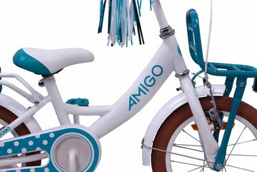 AMIGO Kinderfahrrad Hollandrad AMIGO 12 Zoll Mädchen Fahrrad, 1 Gang