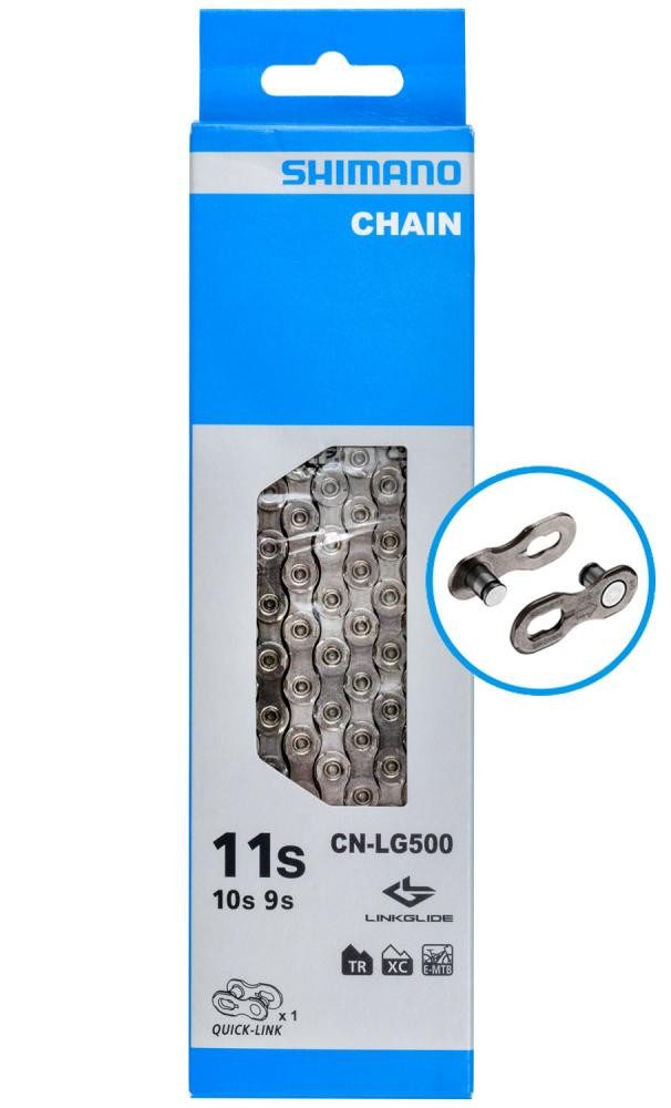 Fahrradkette SHIMANO LINKGLIDE CN-LG500 Kette 9/10/11-fach 126 Glieder - langlebige