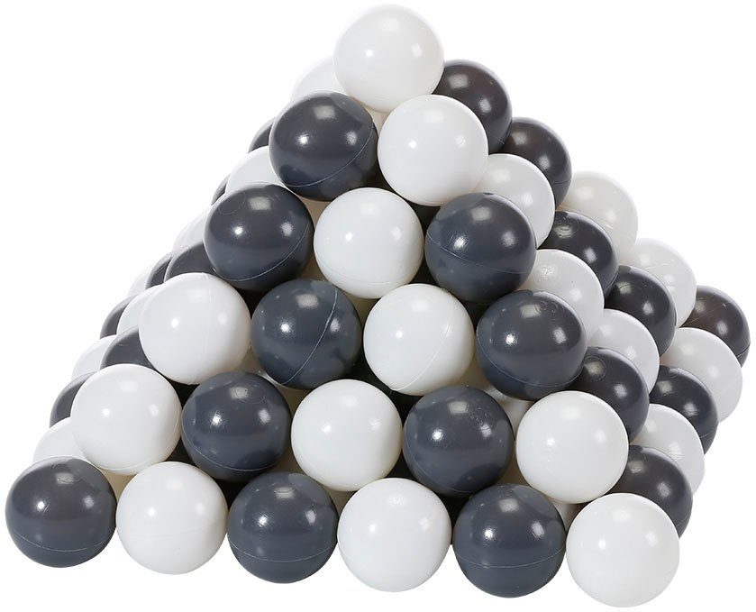 Knorrtoys® Bällebad-Bälle 100 Stück, grey/creme (100-St), 100 Stück