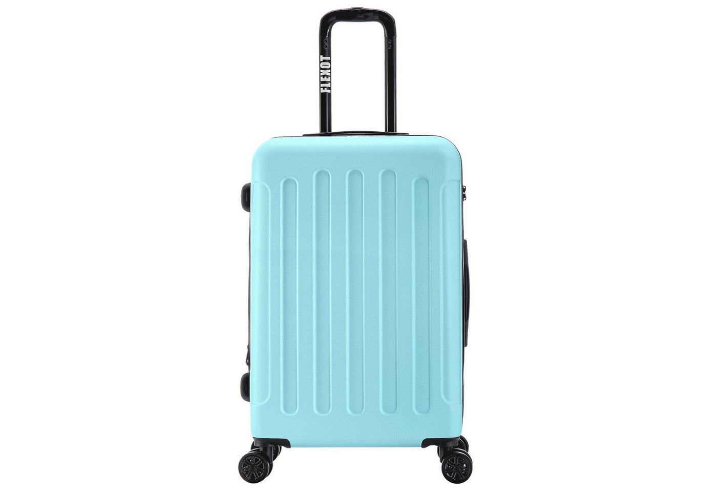 Flexot Hartschalen-Trolley F-3045 (Gr. M, L, XL) – Kofferset – ABS-Hartschale, 4 Rollen, Robuster und moderner Koffer mit vier 360° Rollen und Zahlenschloss