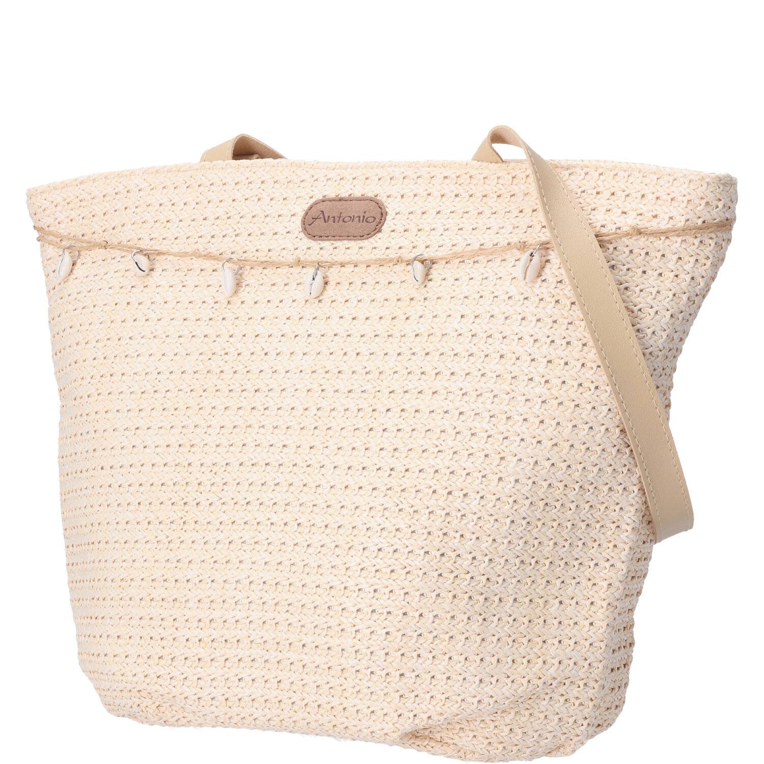 Antonio Umhängetasche Antonio Damen Bast Tasche L beige (1-tlg)