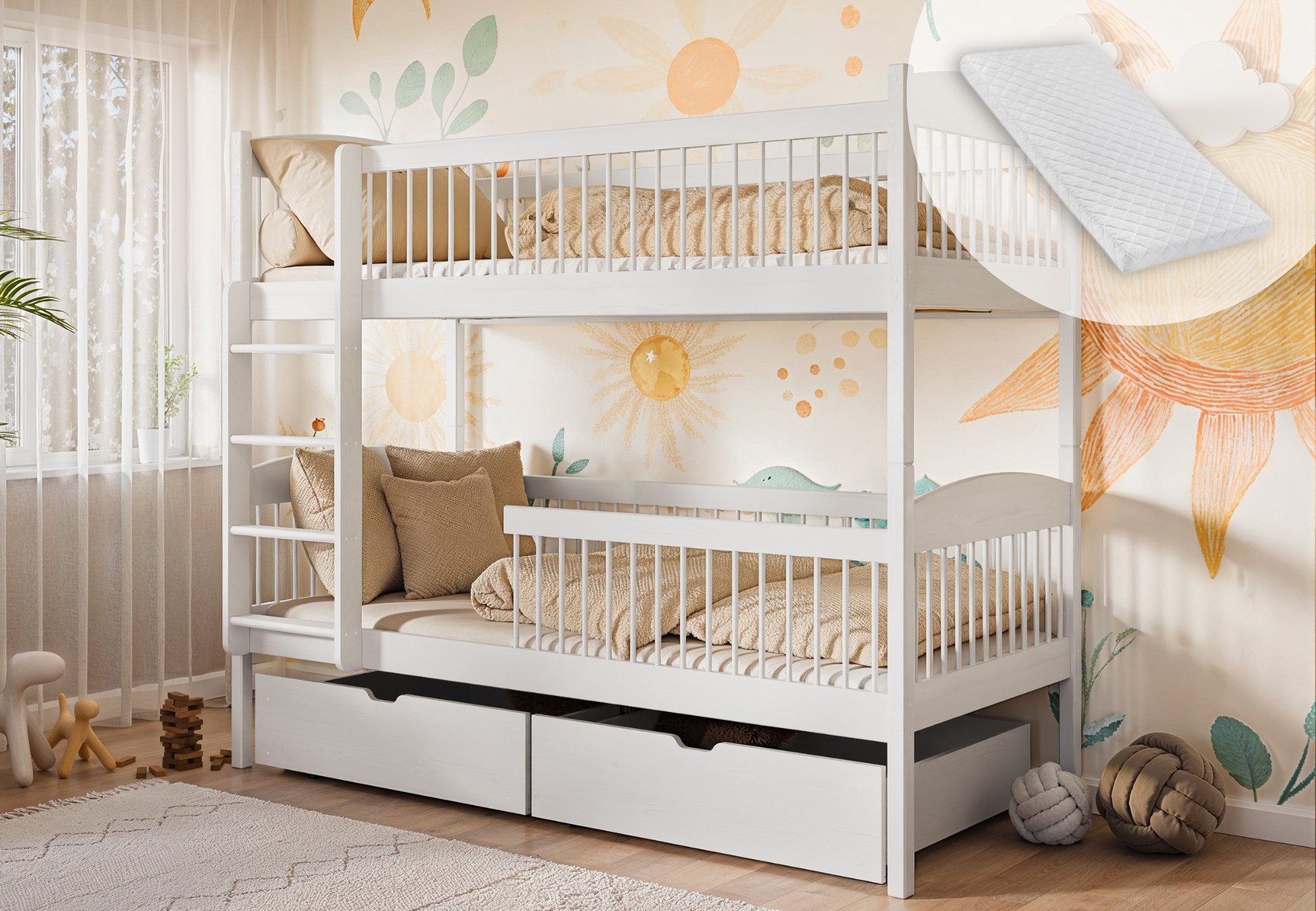 Kids Collective Kinderbett Hochbett Etagenbett 80x180, günstig online kaufen