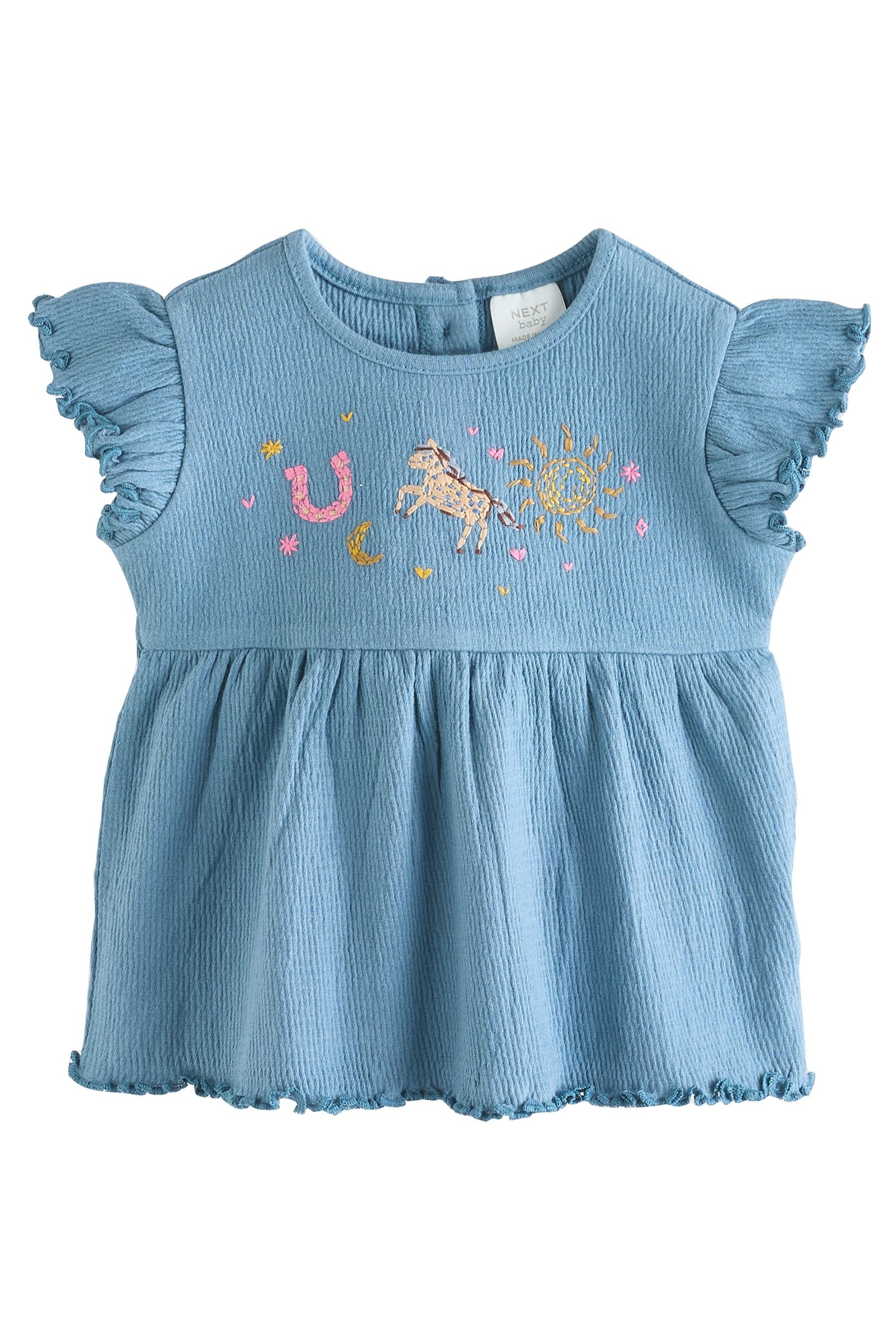 Next Top & Shorts Baby-T-Shirt und Shorts mit Rüschen im 6-er Set (6-tlg)