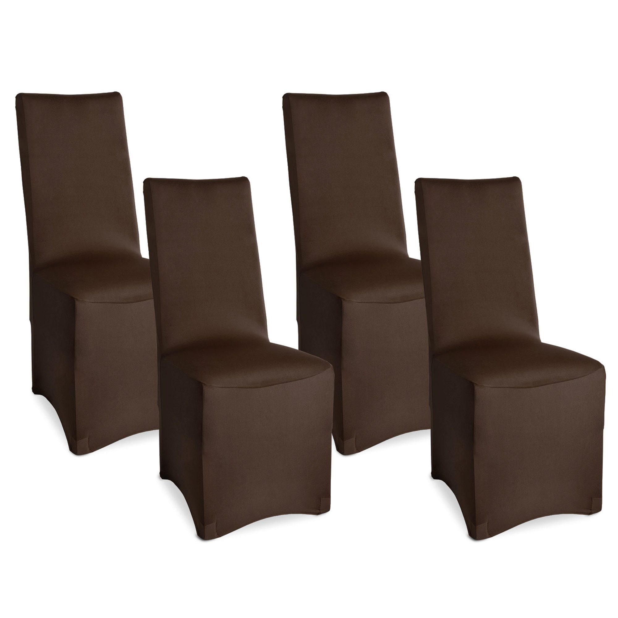 Beautissu Stuhlhusse Leona, 90% Polyester, 10% Elastan, waschbar bei 40°C, Stuhlbezug