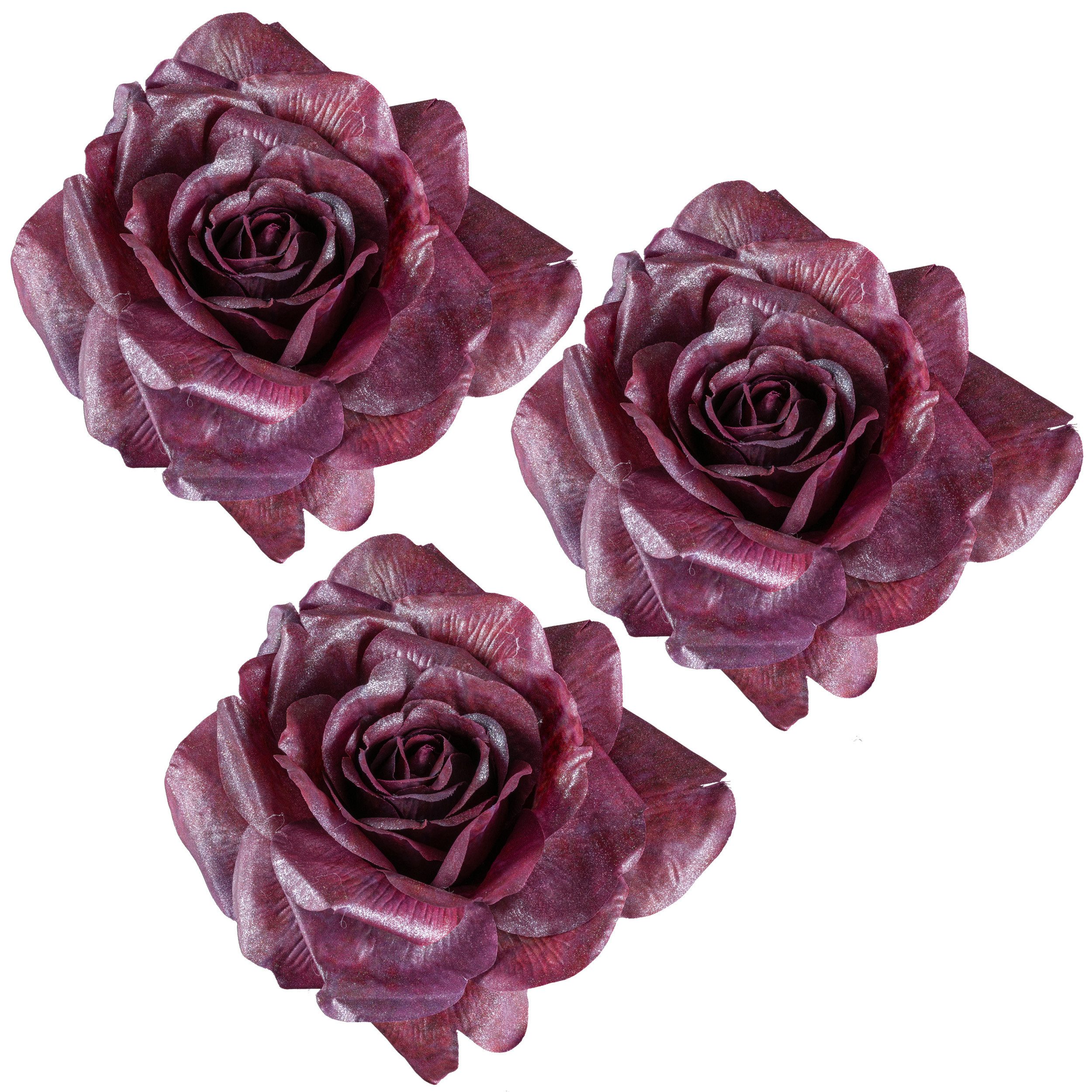Kunstpflanze Clip mit Rose, Creativ green, Höhe 3 cm, mit Clip