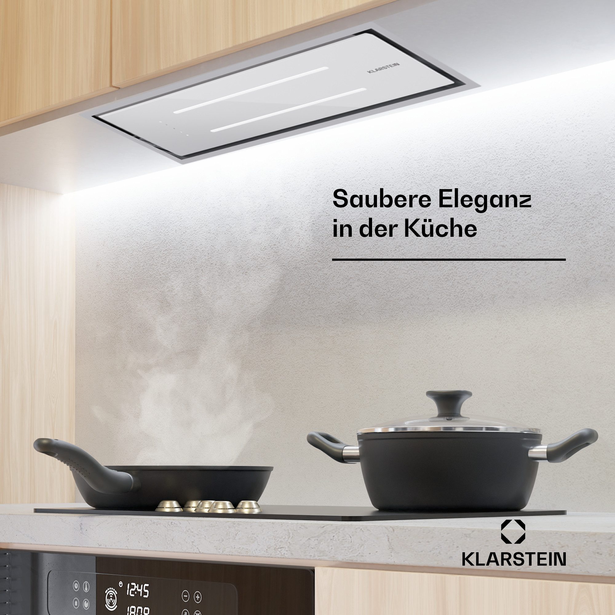 Klarstein Deckenhaube High Line Eco 77 High Line Eco 77, Deckenhaube Dunstabzughaube Abluftbetrieb Umluftbetrieb