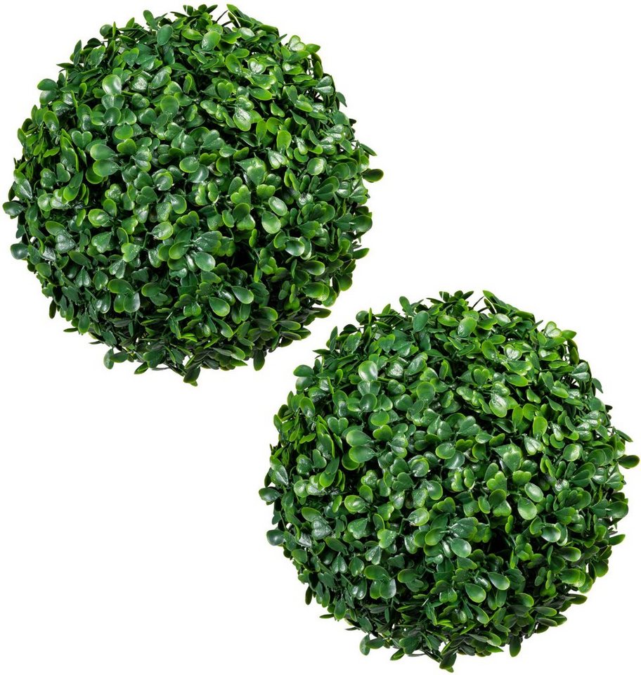 Kunstpflanze Buchsbaumkugel Buchsbaum, Creativ green, Höhe 18 cm, 2er-Set