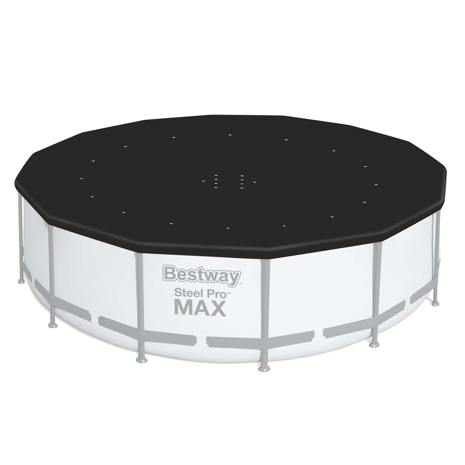 Bestway Pool-Abdeckplane Ø 427 cm (Packung, 1-St., Inkl. Befestigungsseile), für 427 cm Steel Pro Max™ & Power Steel™ Pools
