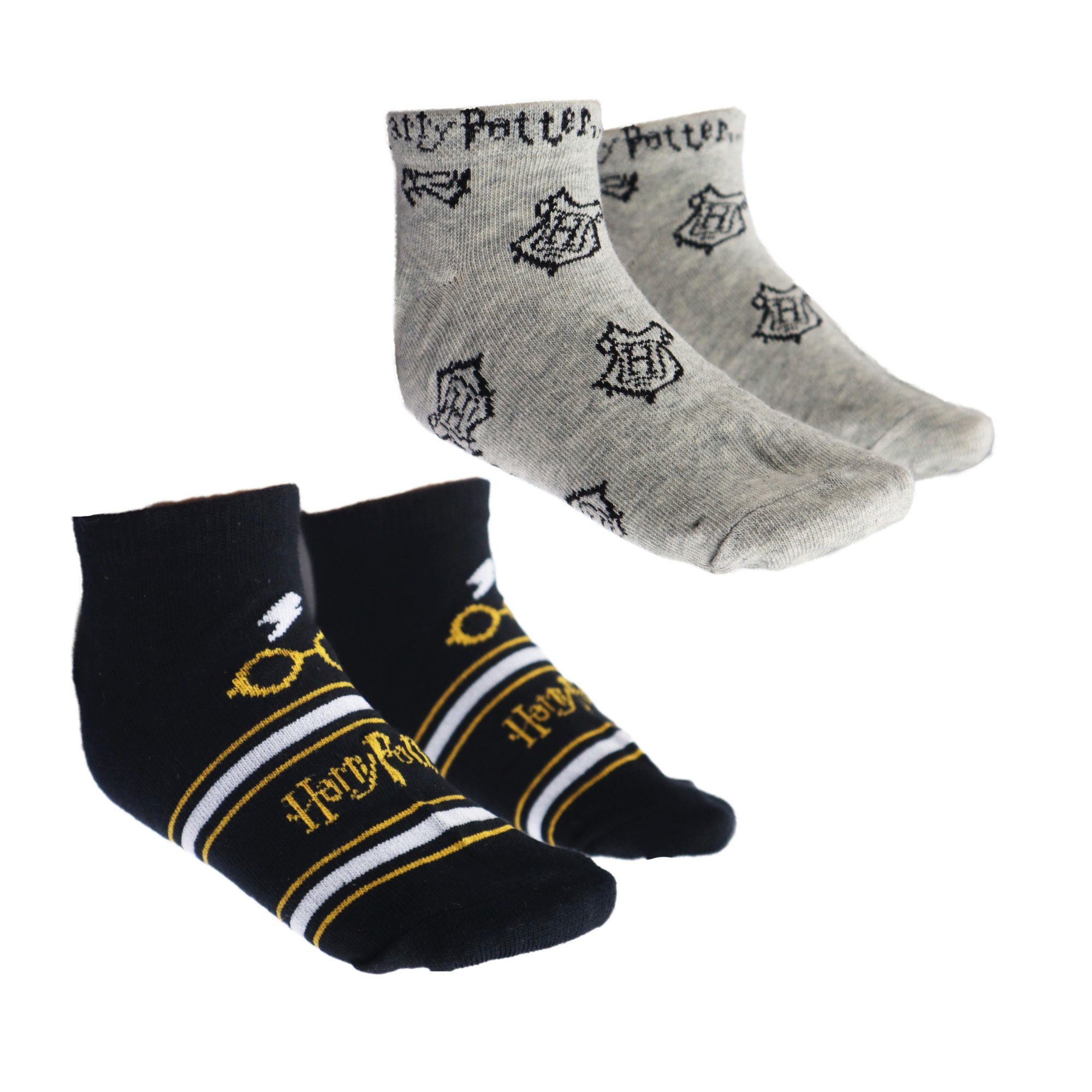 Harry Potter Kurzsocken Harry Potter Hogwarts kurze Sneaker Kinder Socken 2er Pack Gr. 27 bis 38