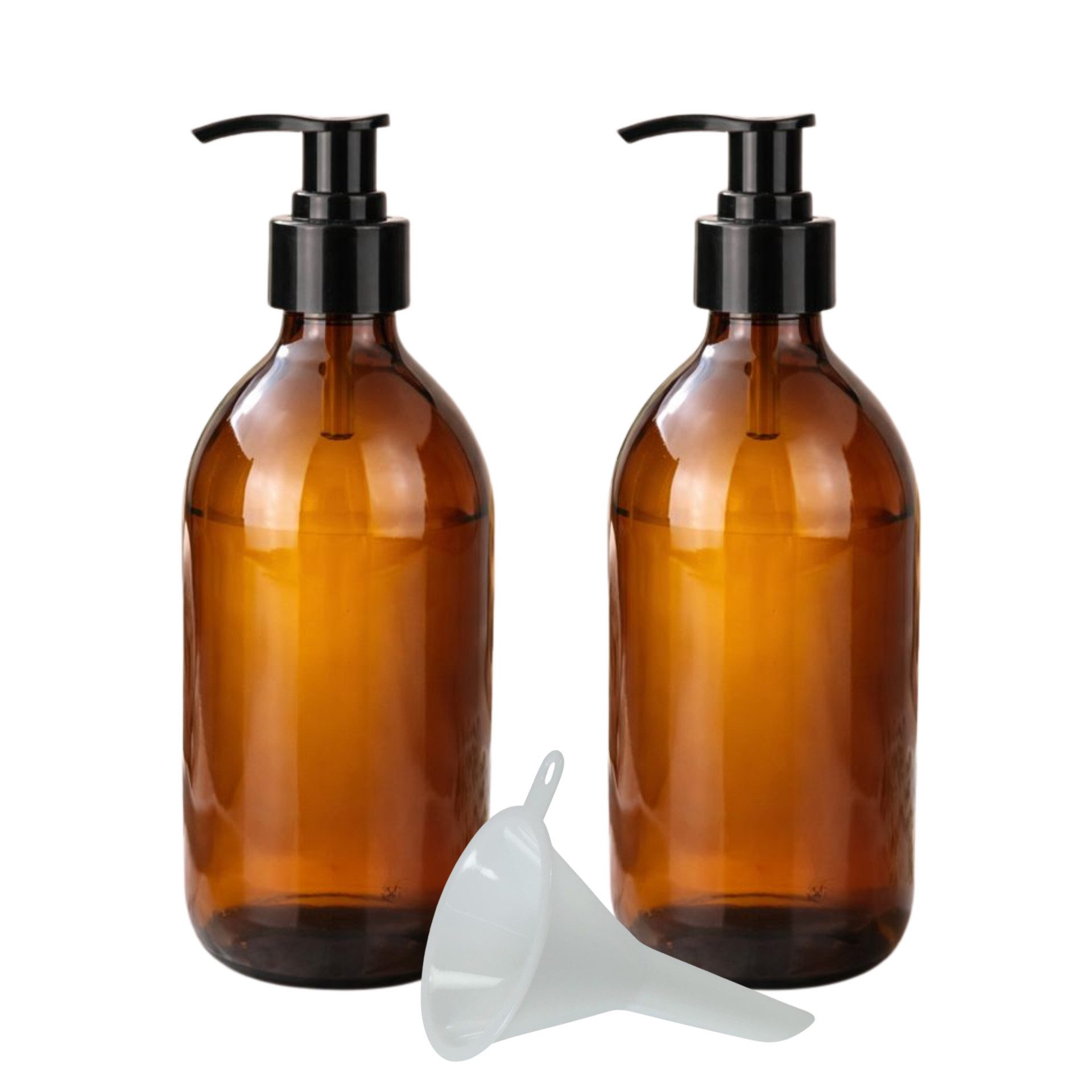 mikken Spülmittelspender 2x Pumpspender 500 ml Braunglas Dosierspender Spülmittelspender, (2er Set), mit UV-Schutz, Apothekerqualität, made in Europe, lebensmittelecht