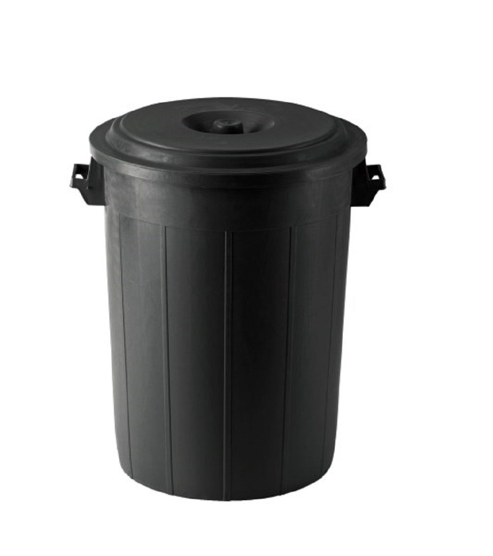 Futterbehälter Futtertonne schwarz 64 cm