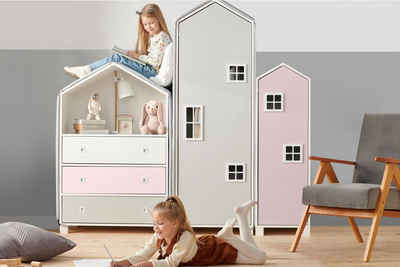Konsimo Babyzimmer-Komplettset MIRUM Komplett-Kinderzimmer Kindermöbel-Set, Kommode, 2x Kleiderschrank