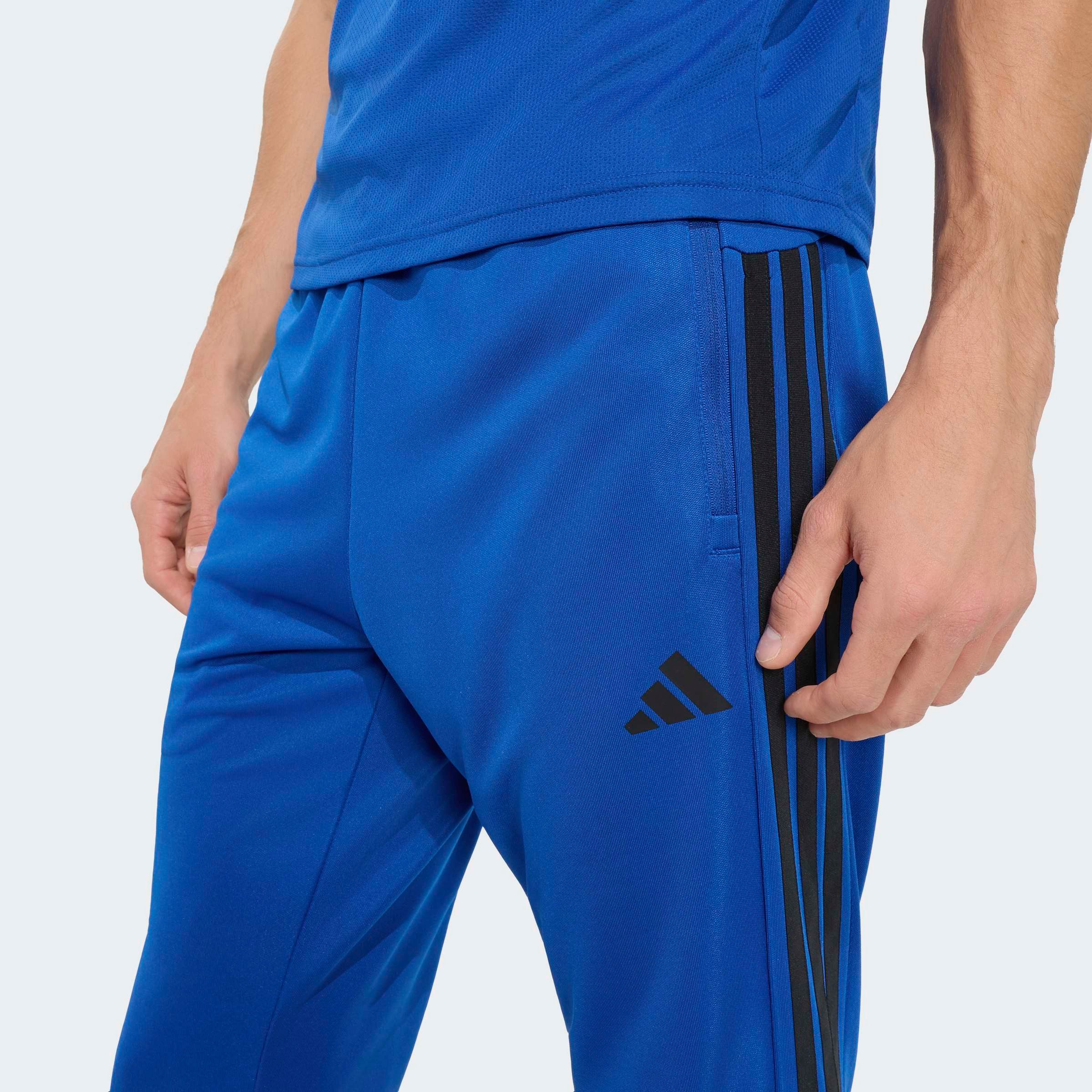 adidas Performance Sporthose WORKOUT ESSENTIALS ALL-SET 3-STREIFEN, GEWIRKTES MATERIAL (2-tlg) Trainingshose, Climacool, reguläre Passform