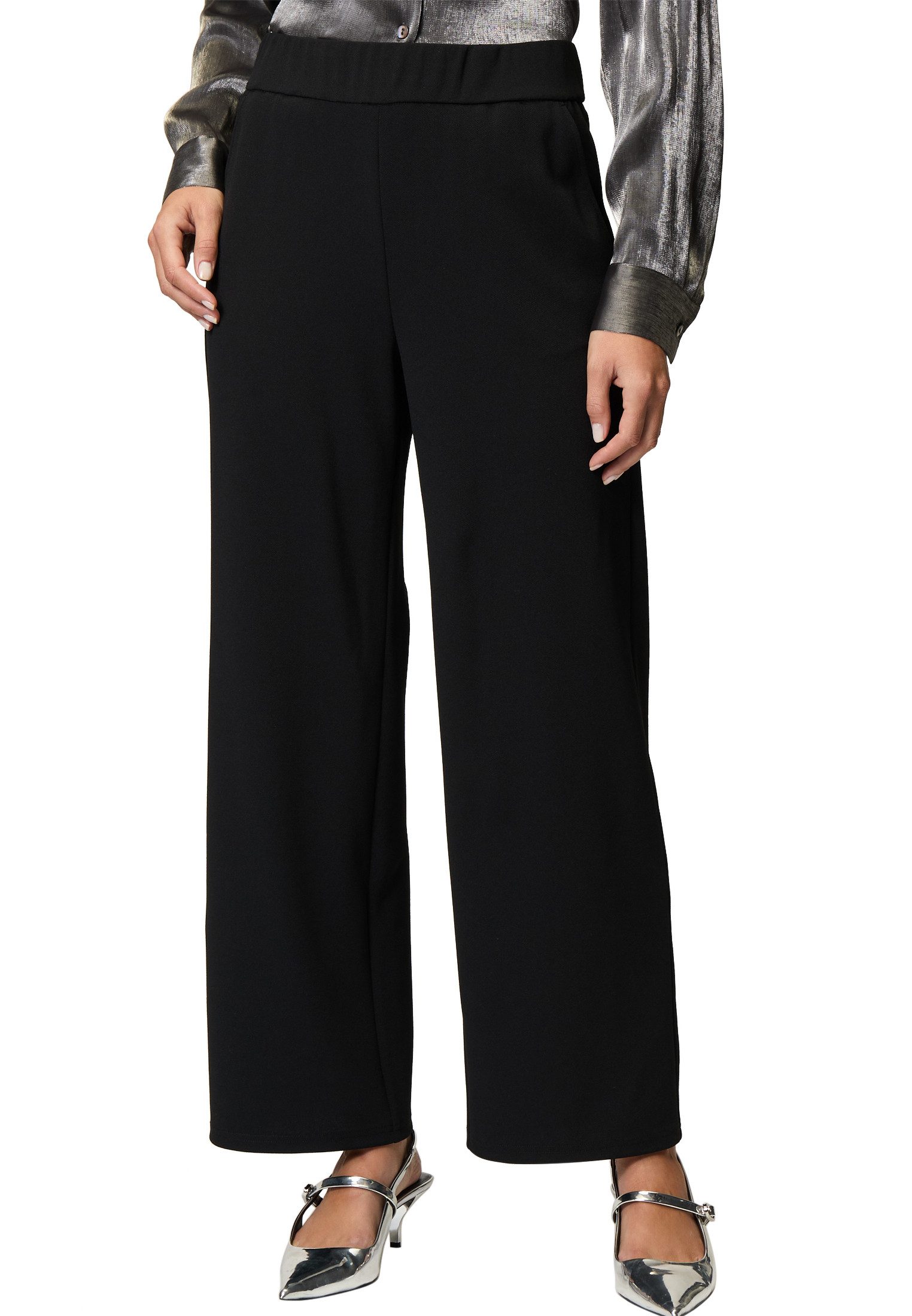 Stoffhose zero Hose Wide Leg Gummibund 28 Inch
