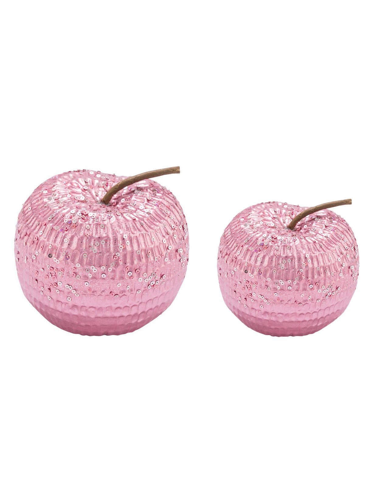 Dekorieren macht glücklich Dekoobjekt Glitzer Keramikapfel, 2er Set (2 St., 2er-Set), funkelnde Tisch- & Wohnraumdekoration, stilvolle Geschenkidee